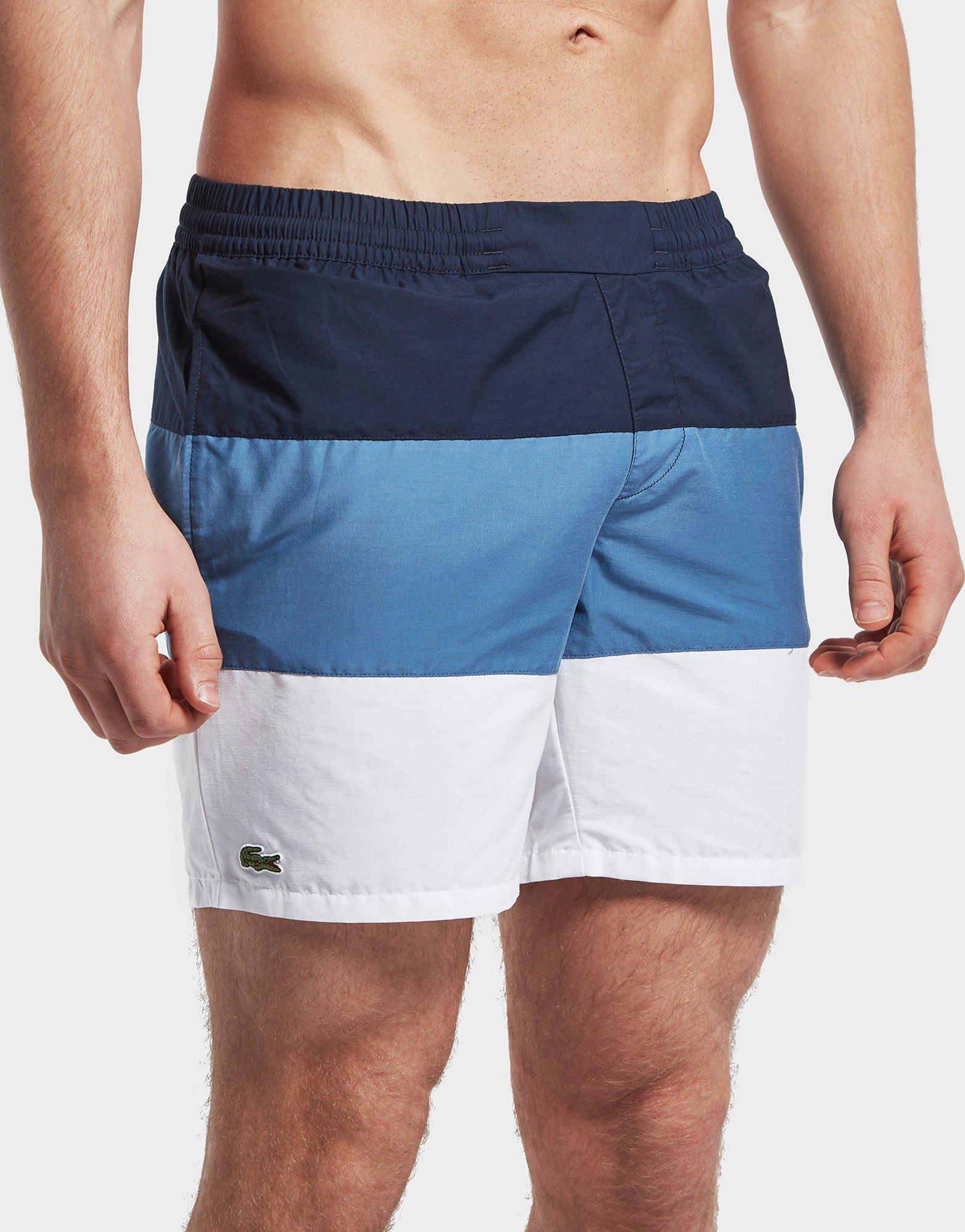 lacoste colour block swim shorts