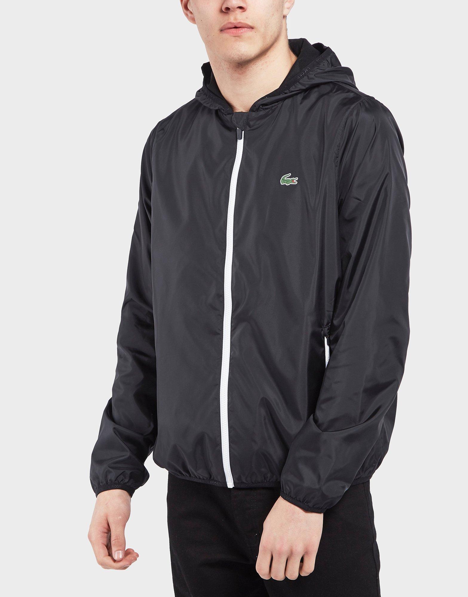 lacoste hooded bomber jacket