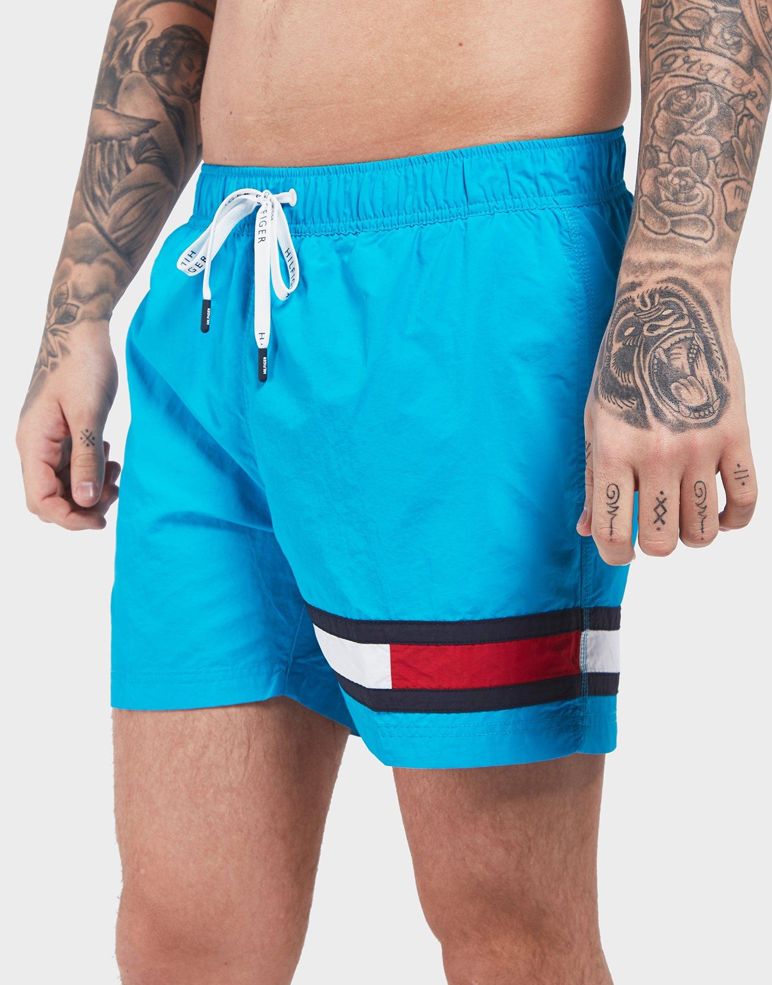 tommy hilfiger flag logo swim shorts