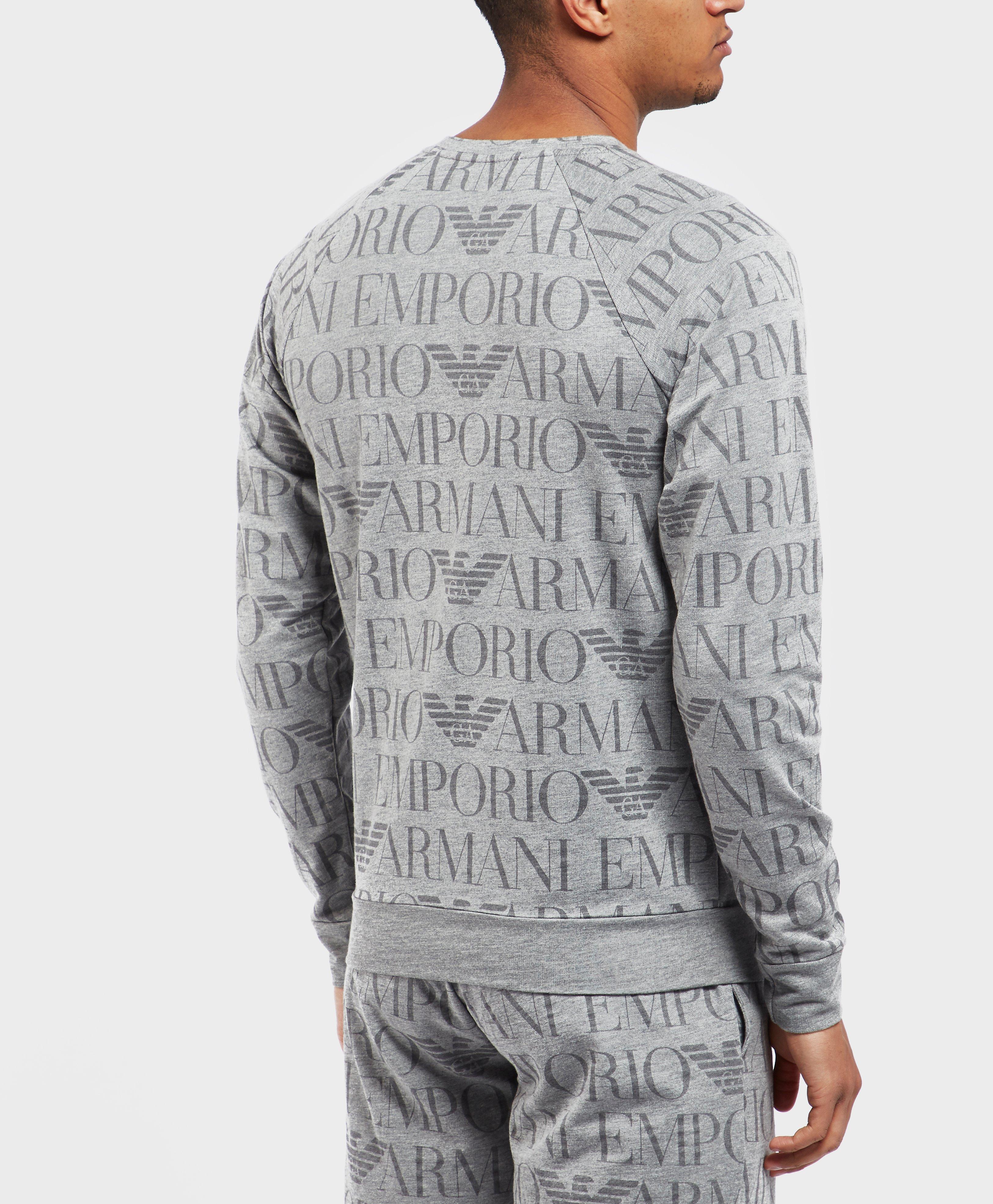 armani all over print sweatshirt