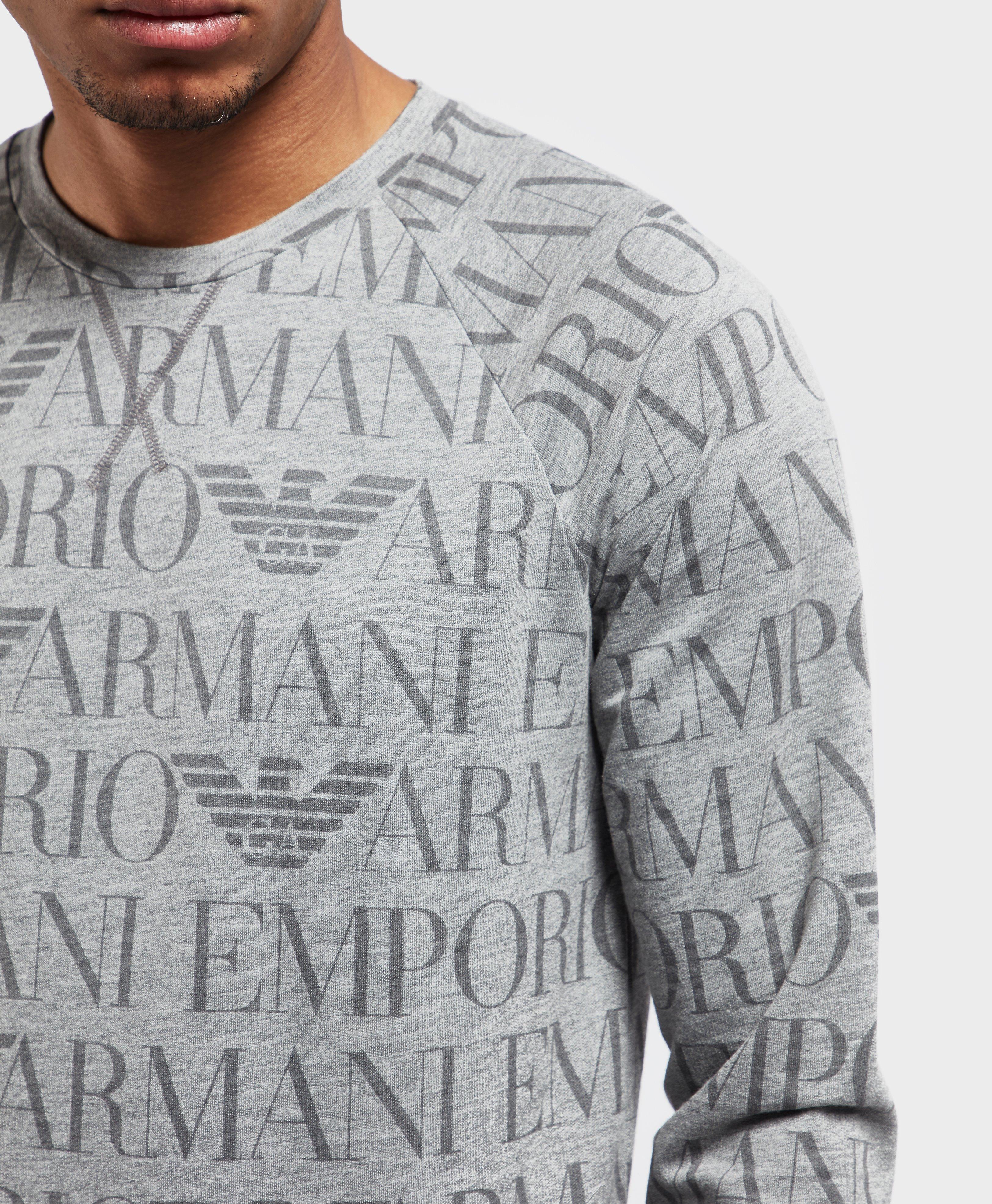 armani all over print sweatshirt