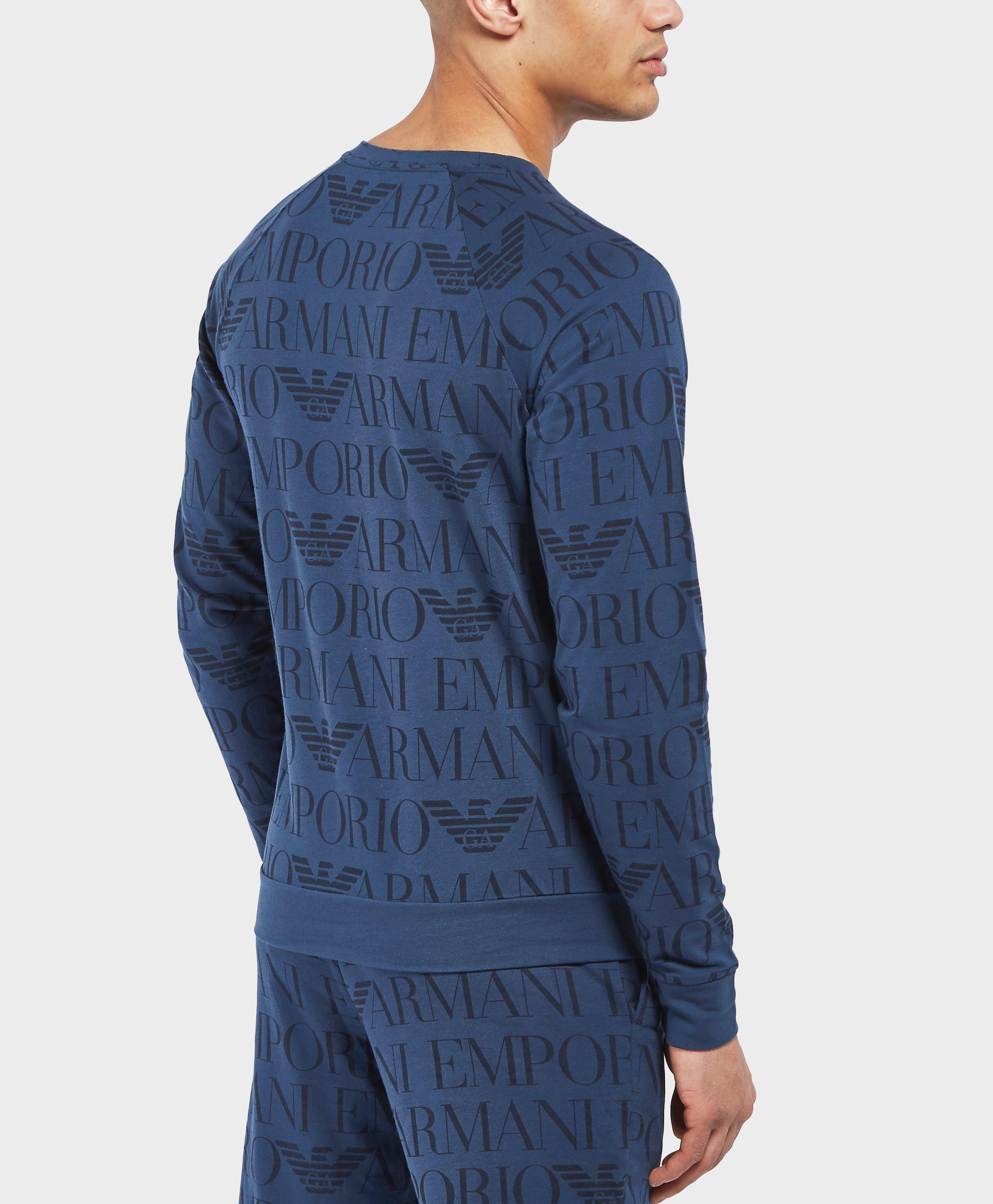 armani all over print sweatshirt