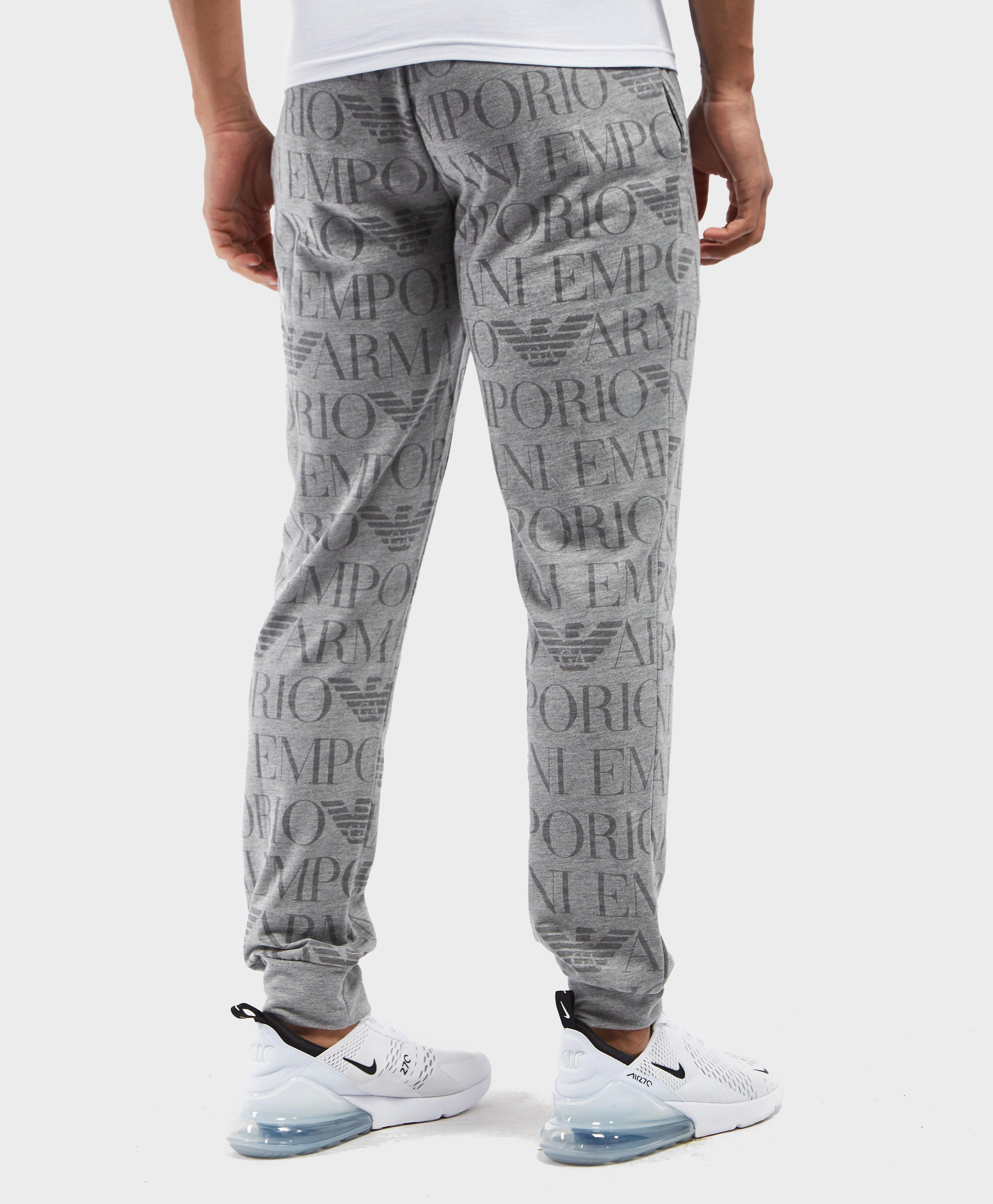 emporio armani all over print track pants