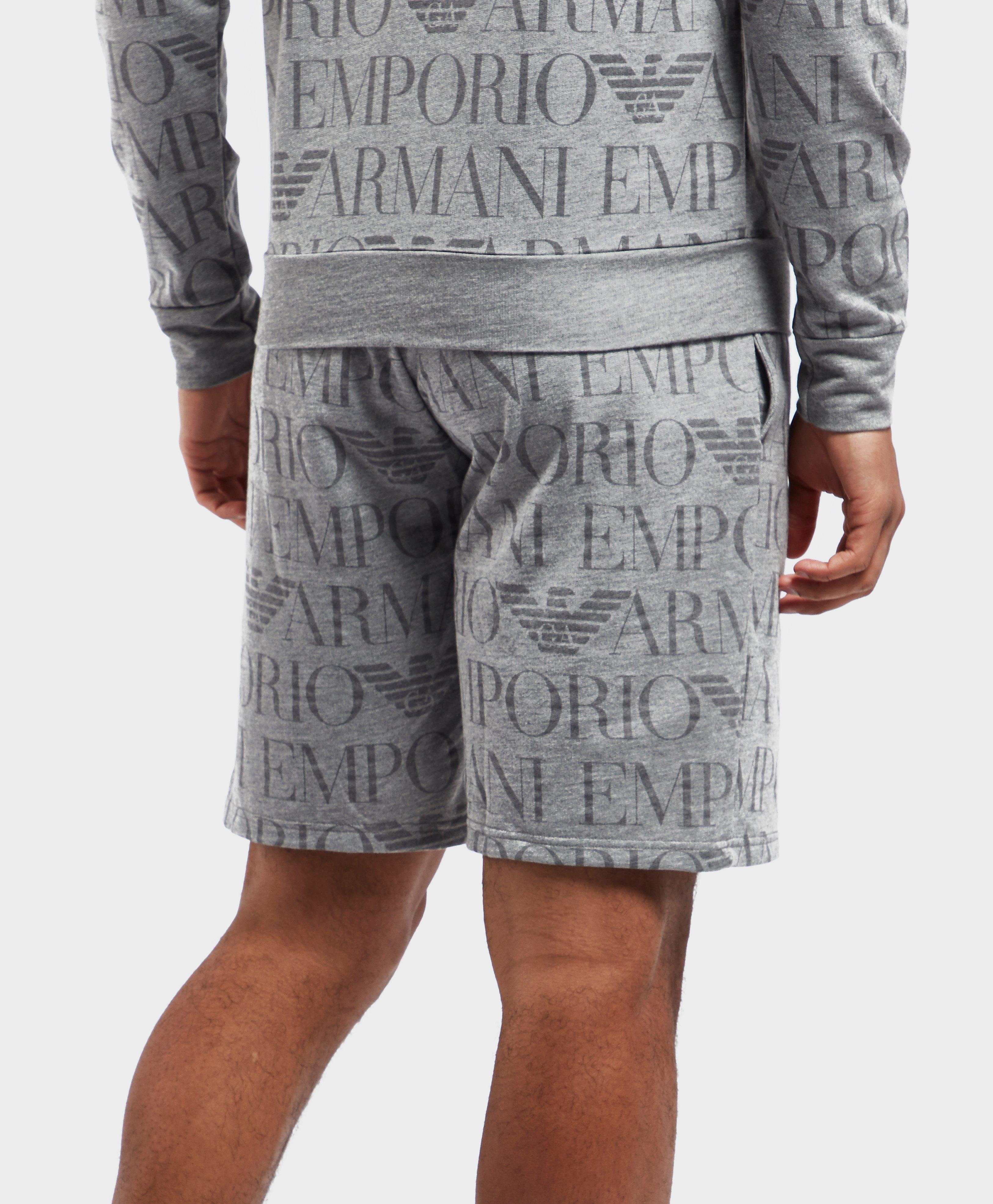 armani all over print shorts