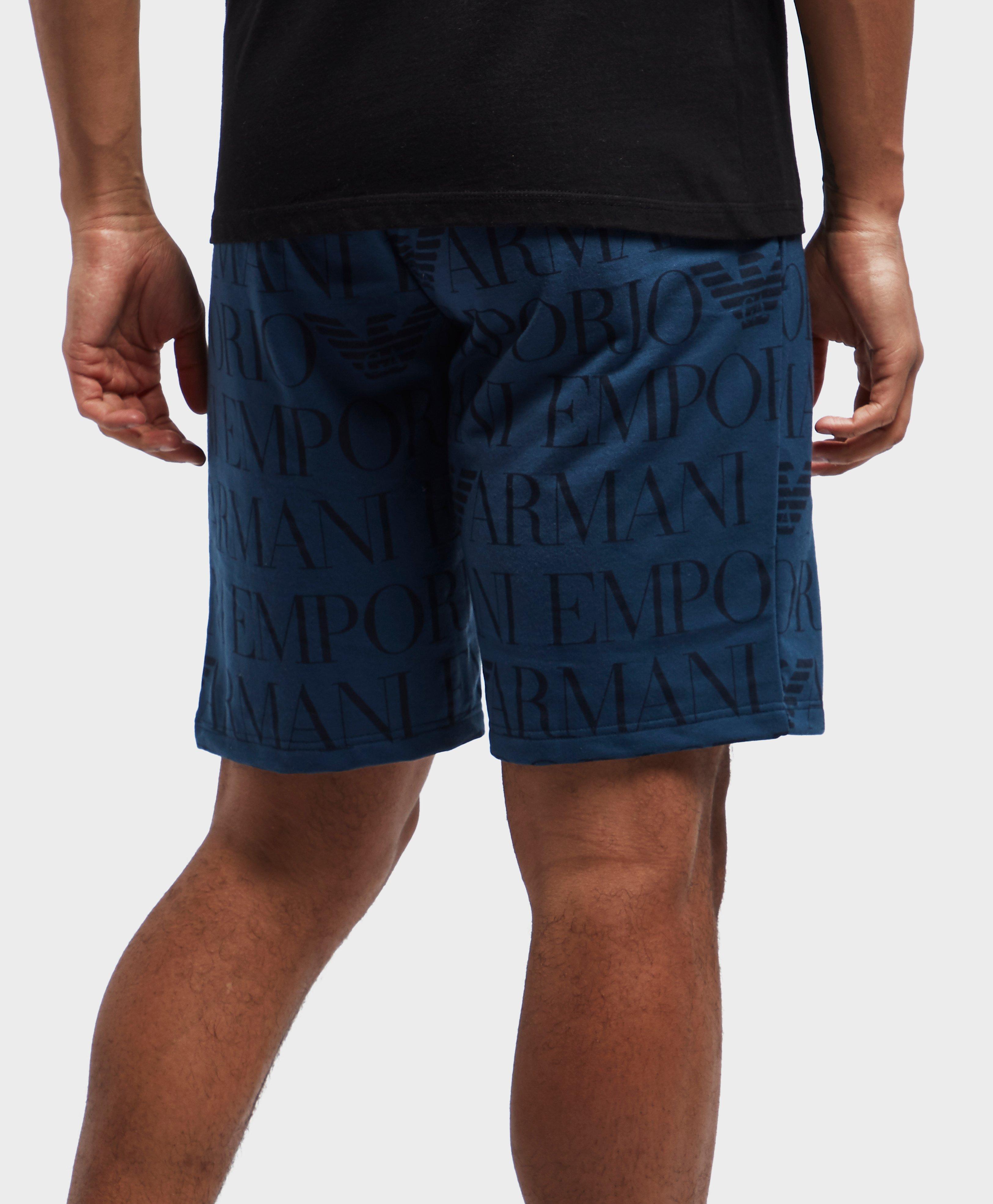 armani all over print shorts