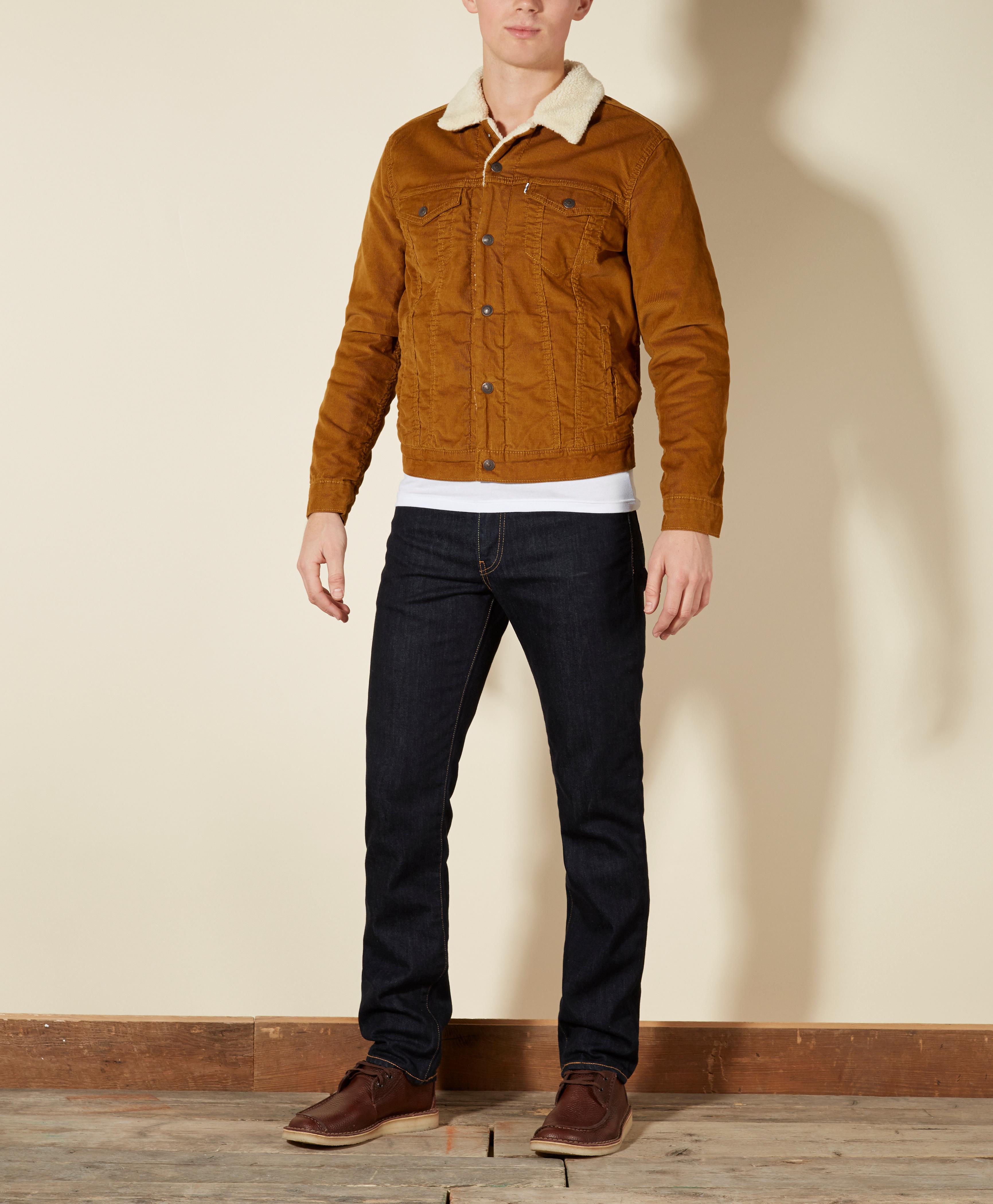 levi's sherpa bronze corduroy trucker jacket