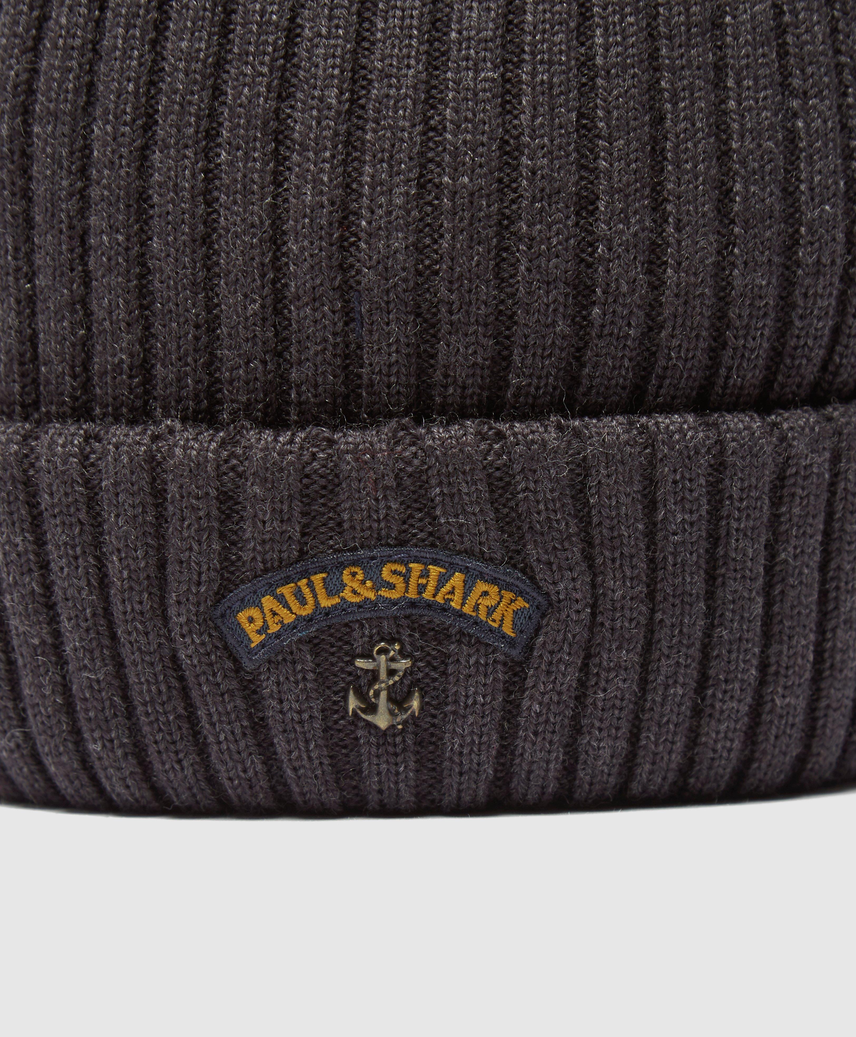 paul and shark beanie grey