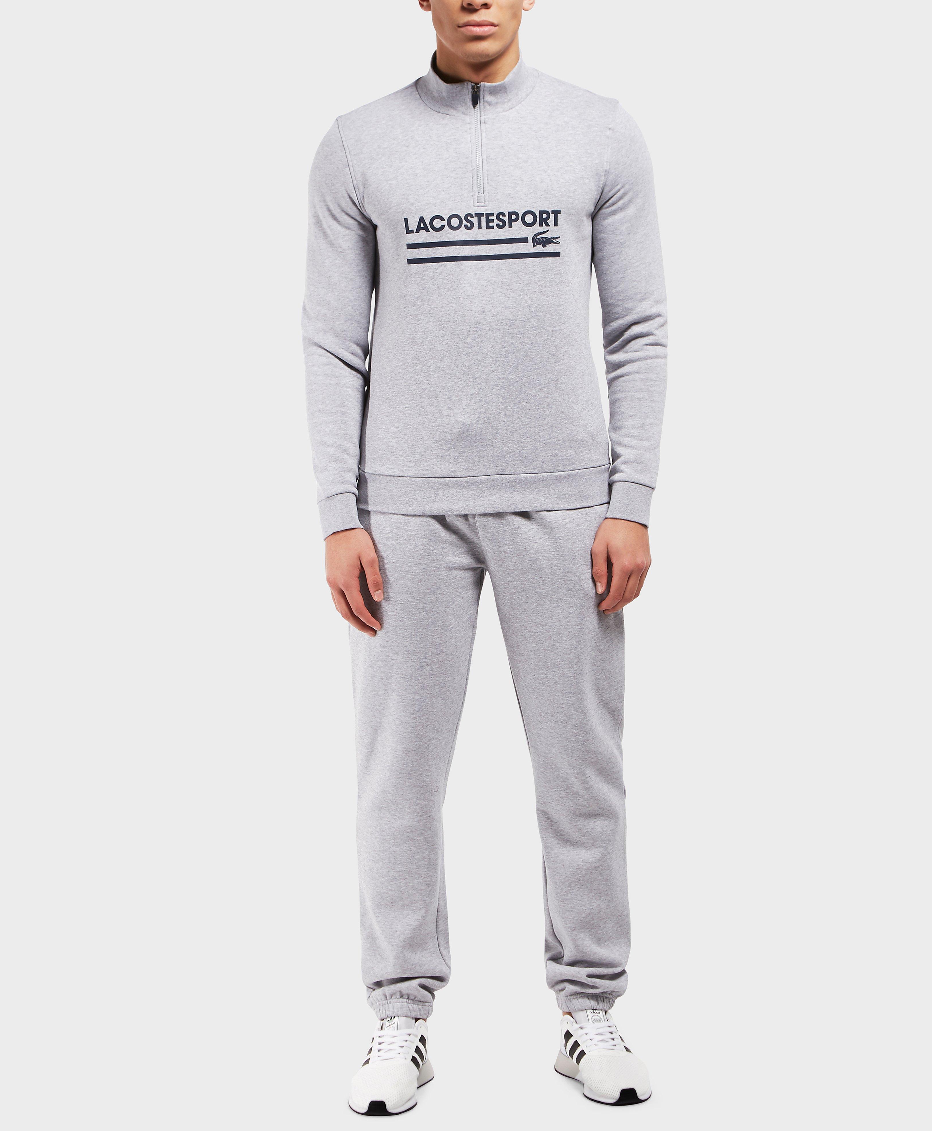 lacoste cuffed fleece track pants