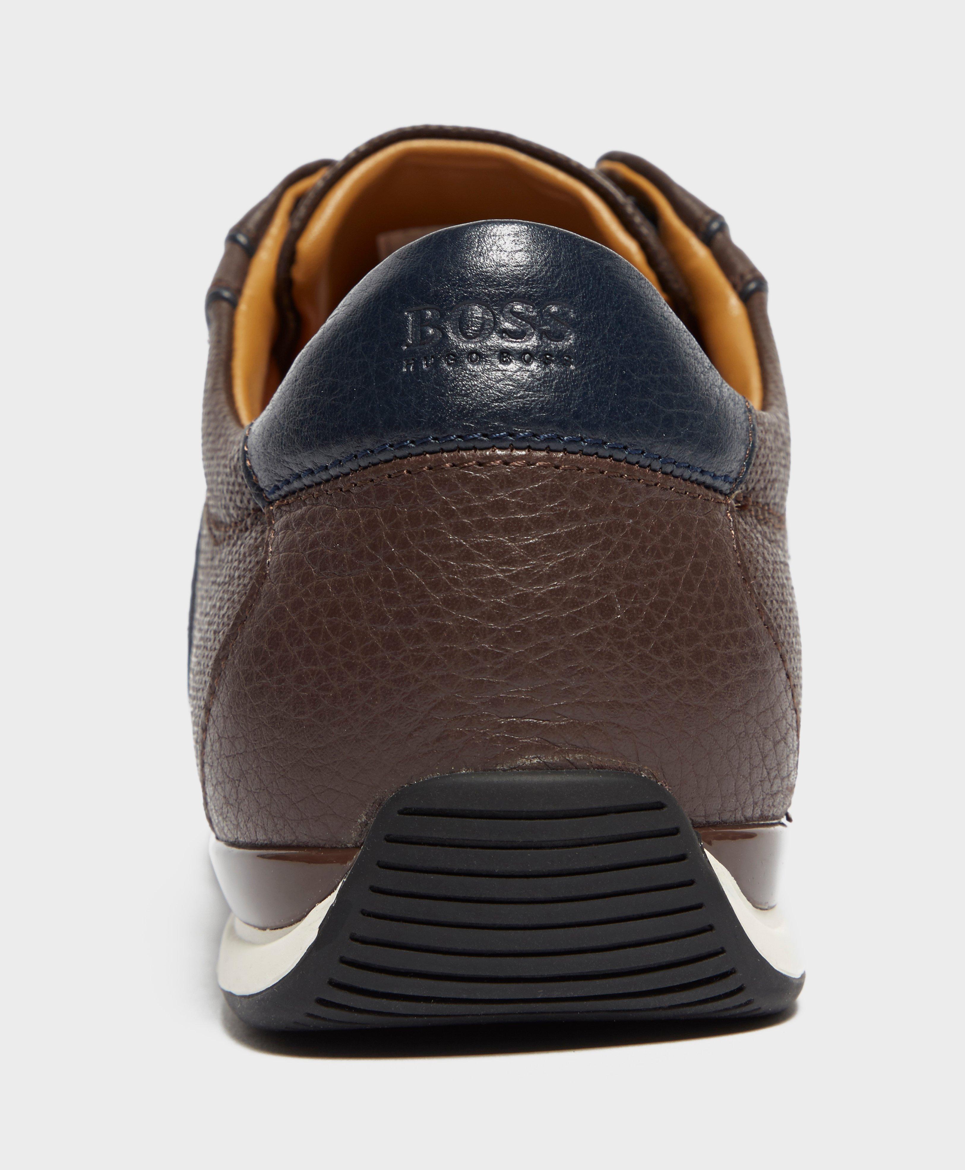 boss saturn leather trainers