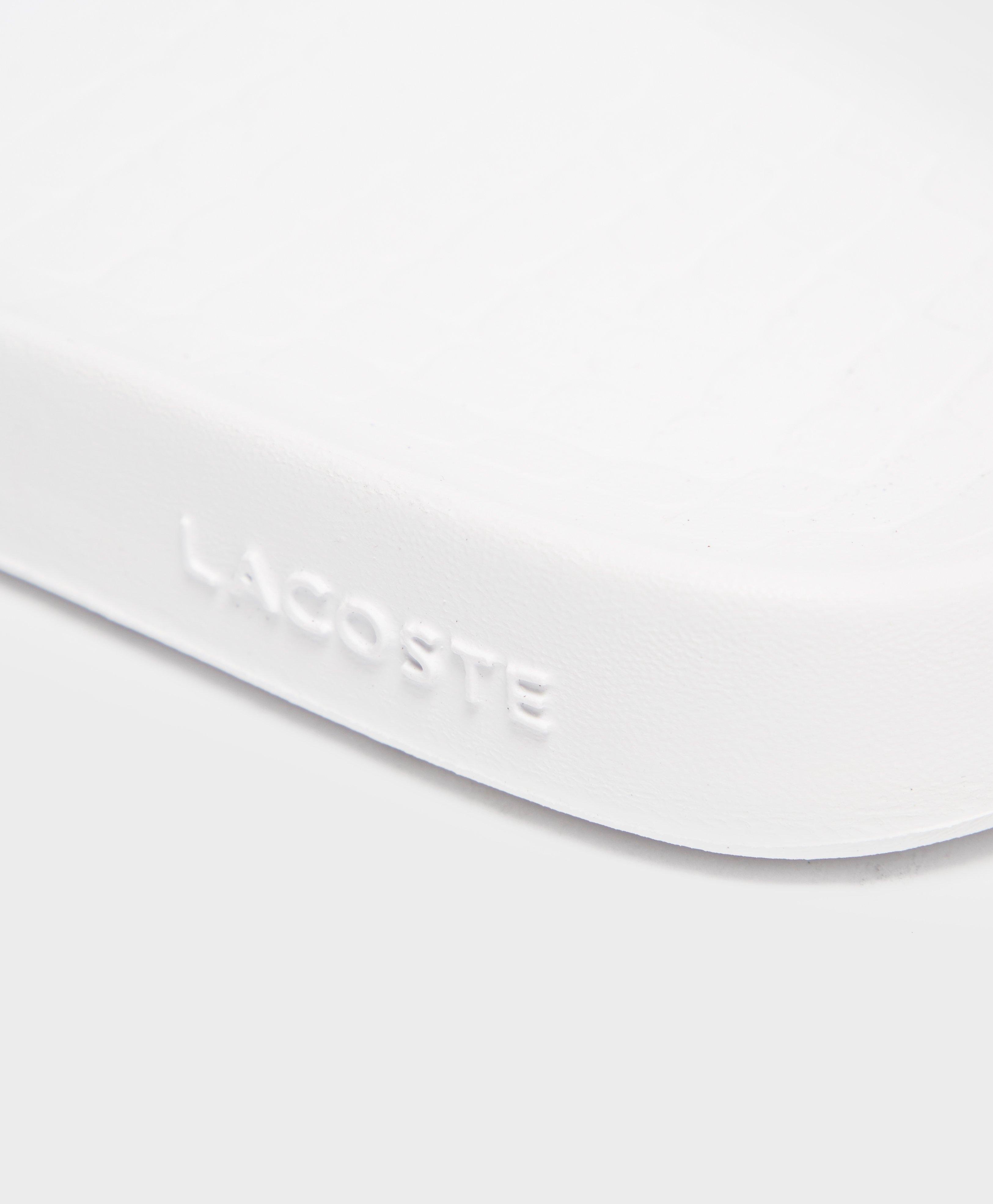 lacoste frasier deluxe slides white