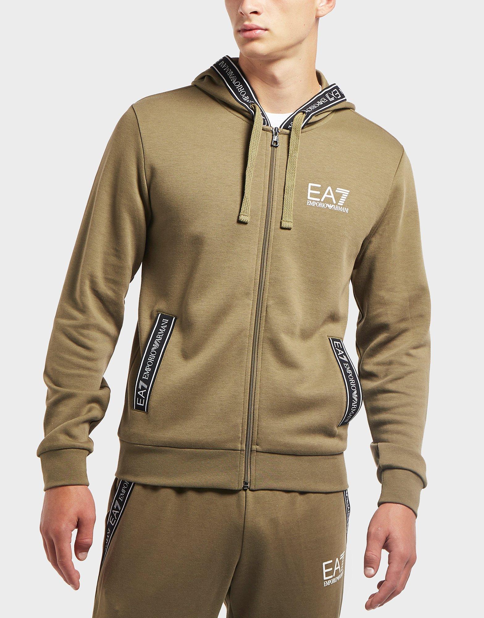 emporio armani ea7 tape full zip hoodie