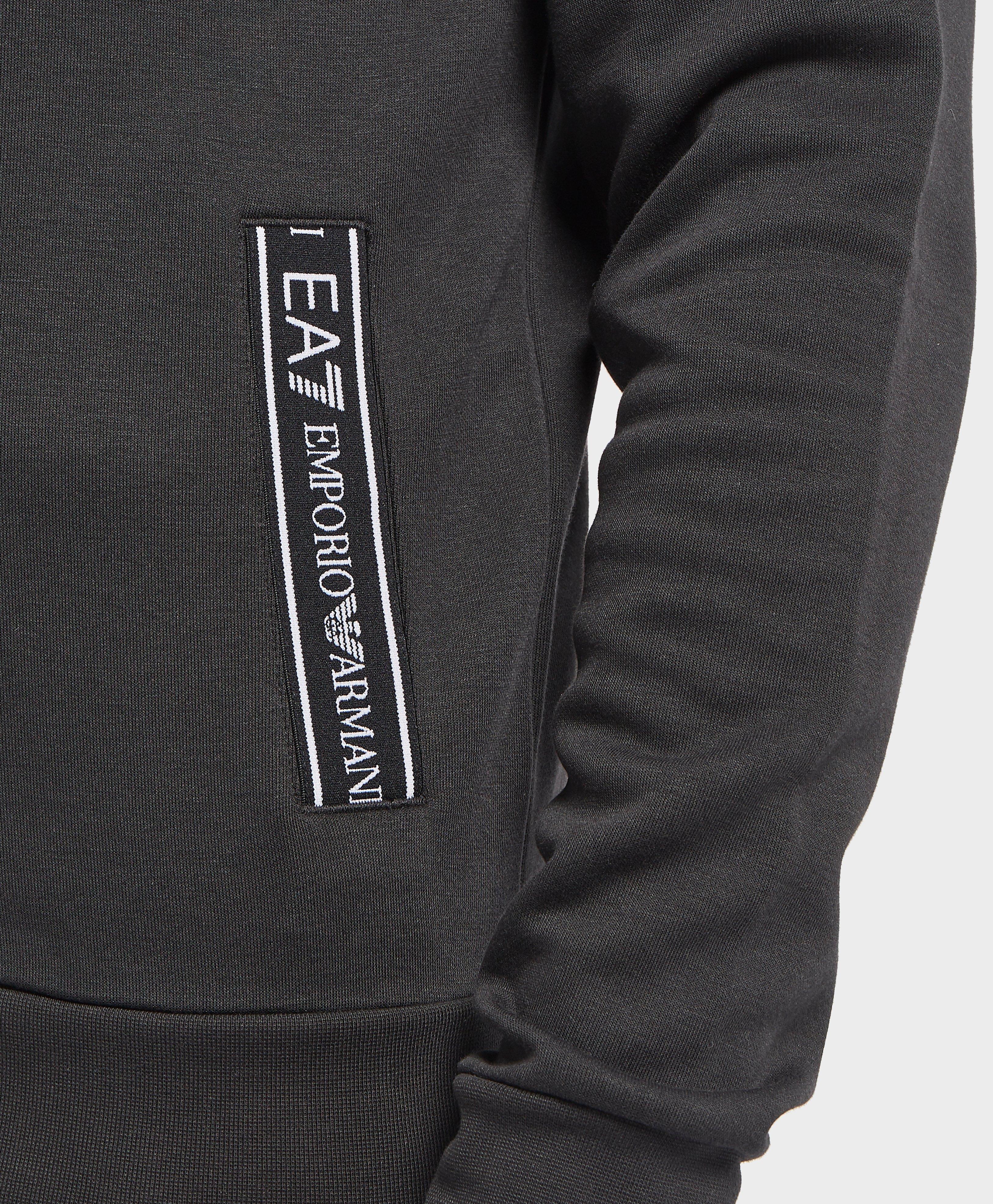 ea7 black zip hoodie