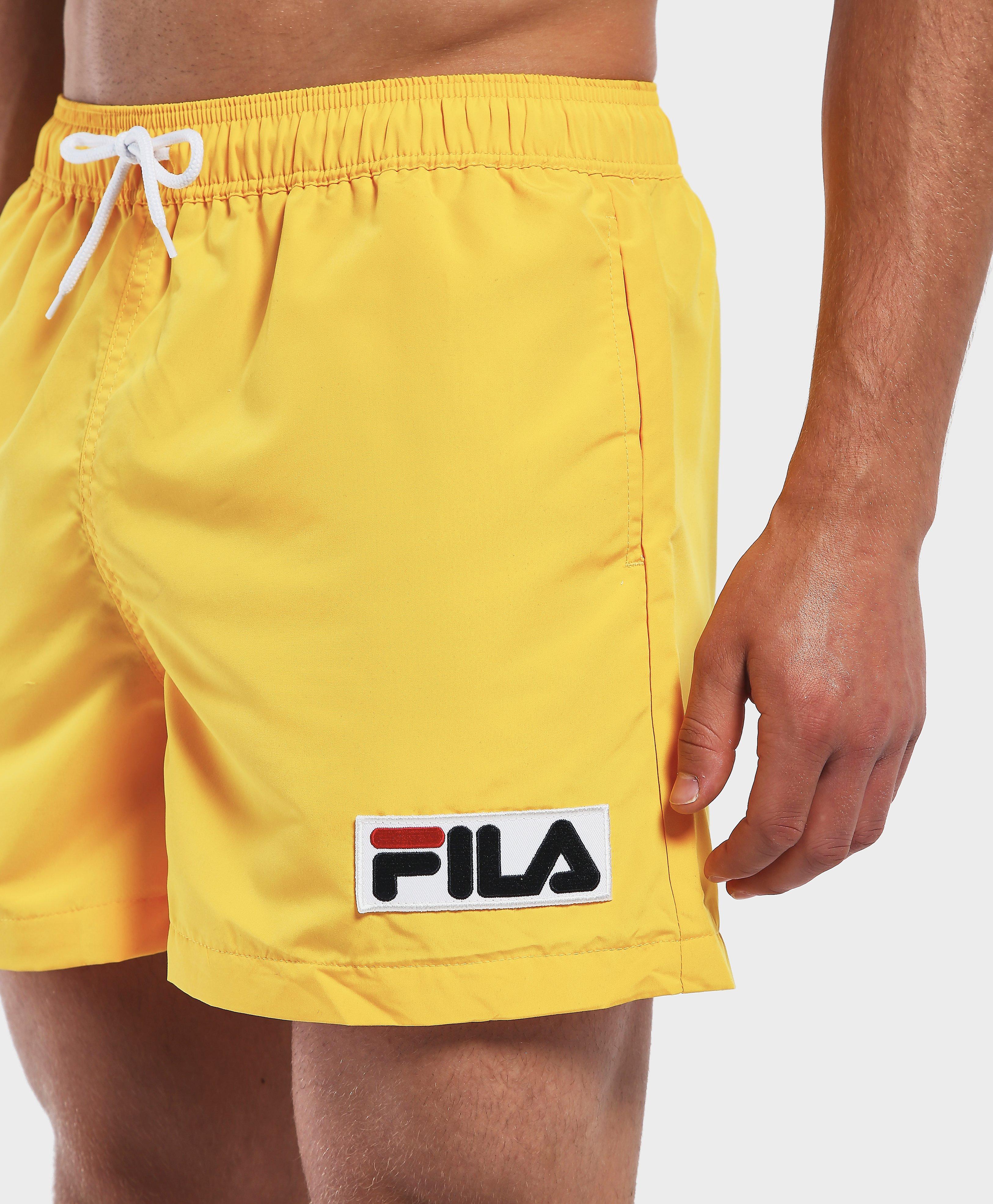 yellow fila shorts