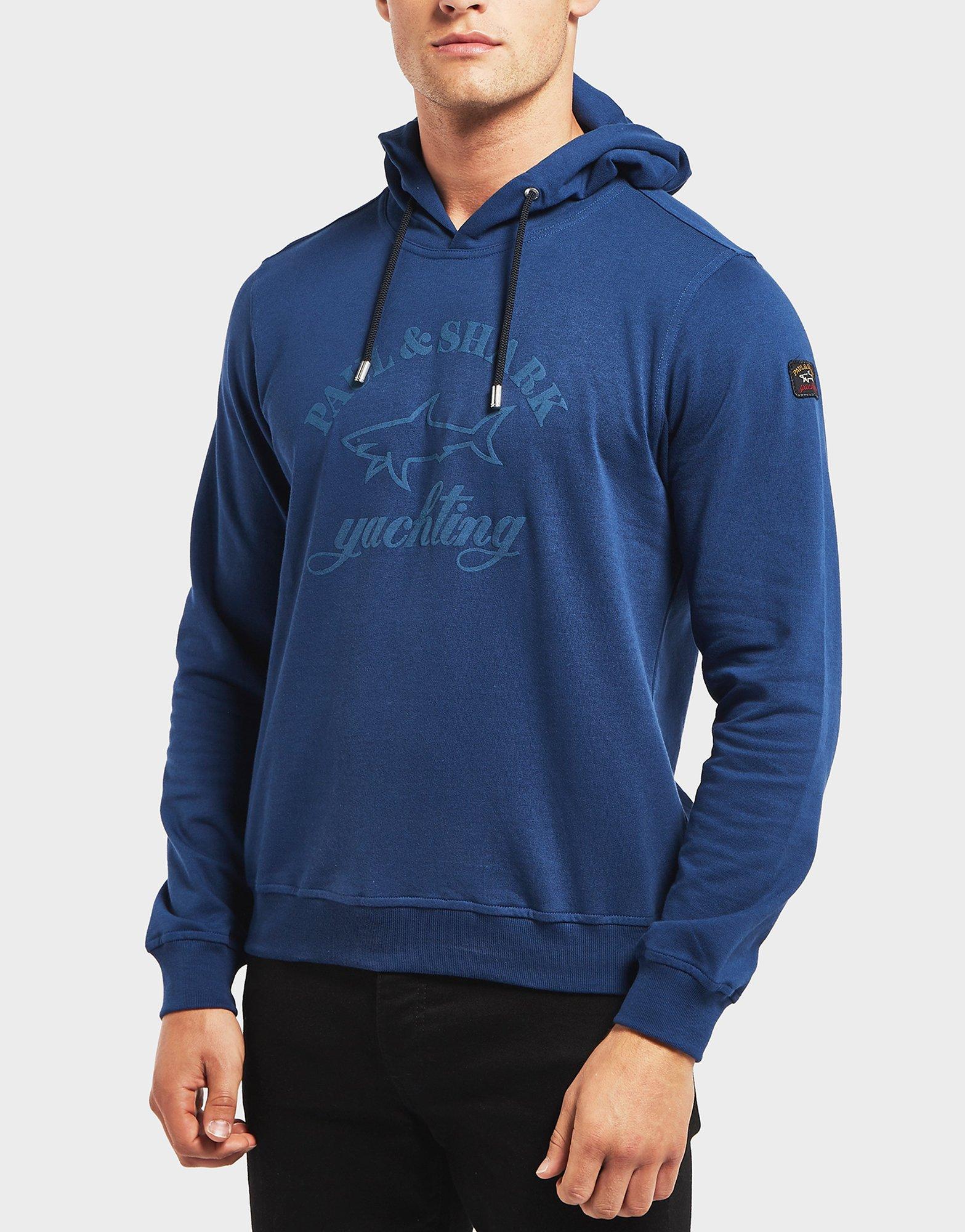 paul and shark overhead logo hoodie