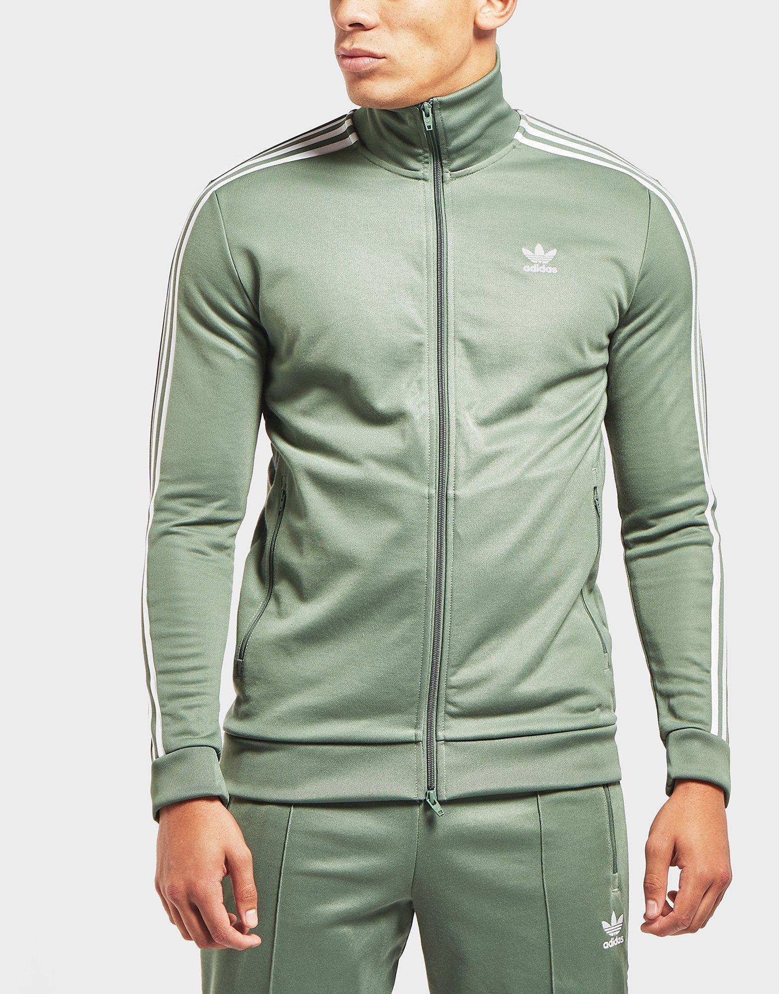 adidas beckenbauer tracksuit green