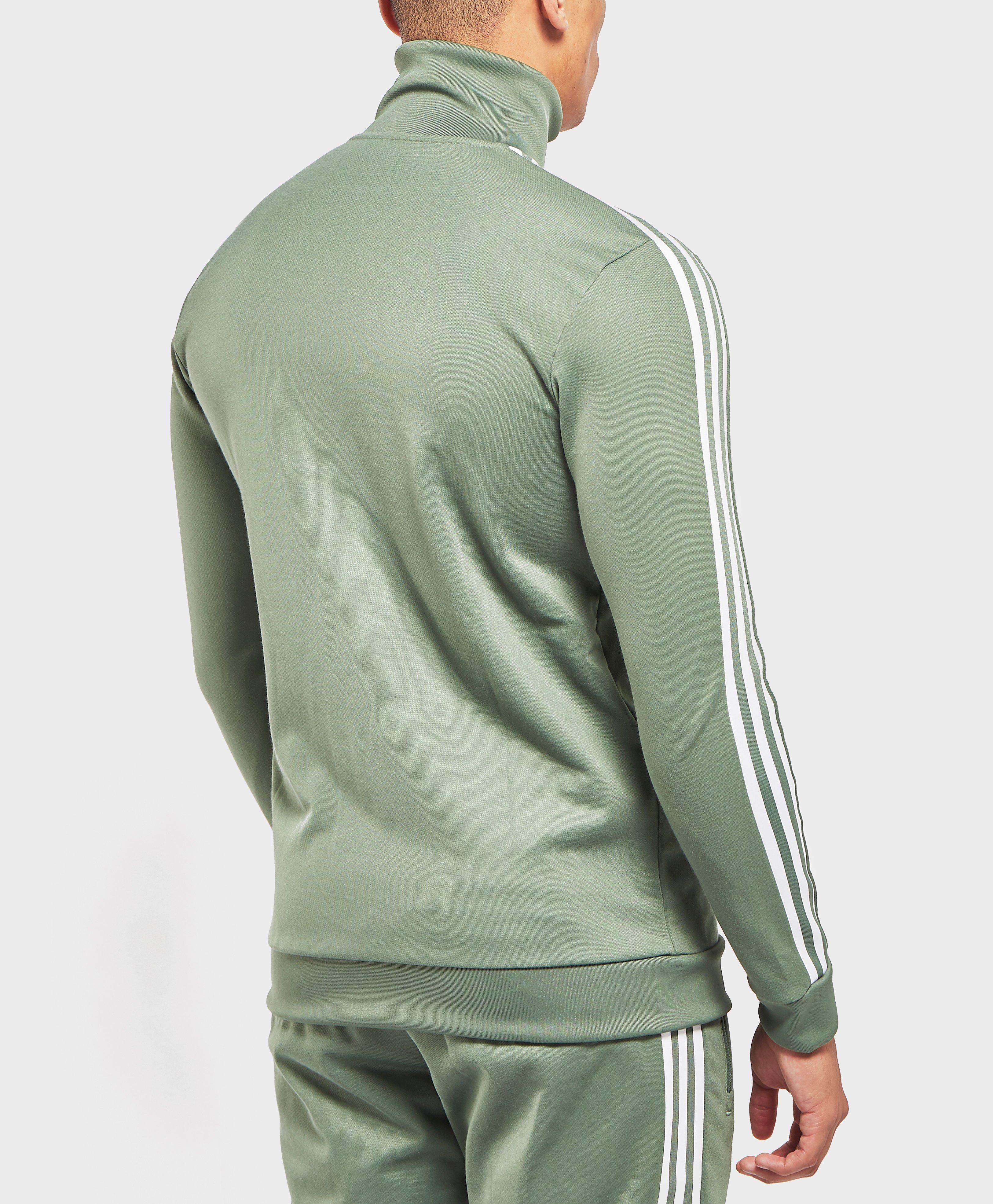 adidas beckenbauer track top green