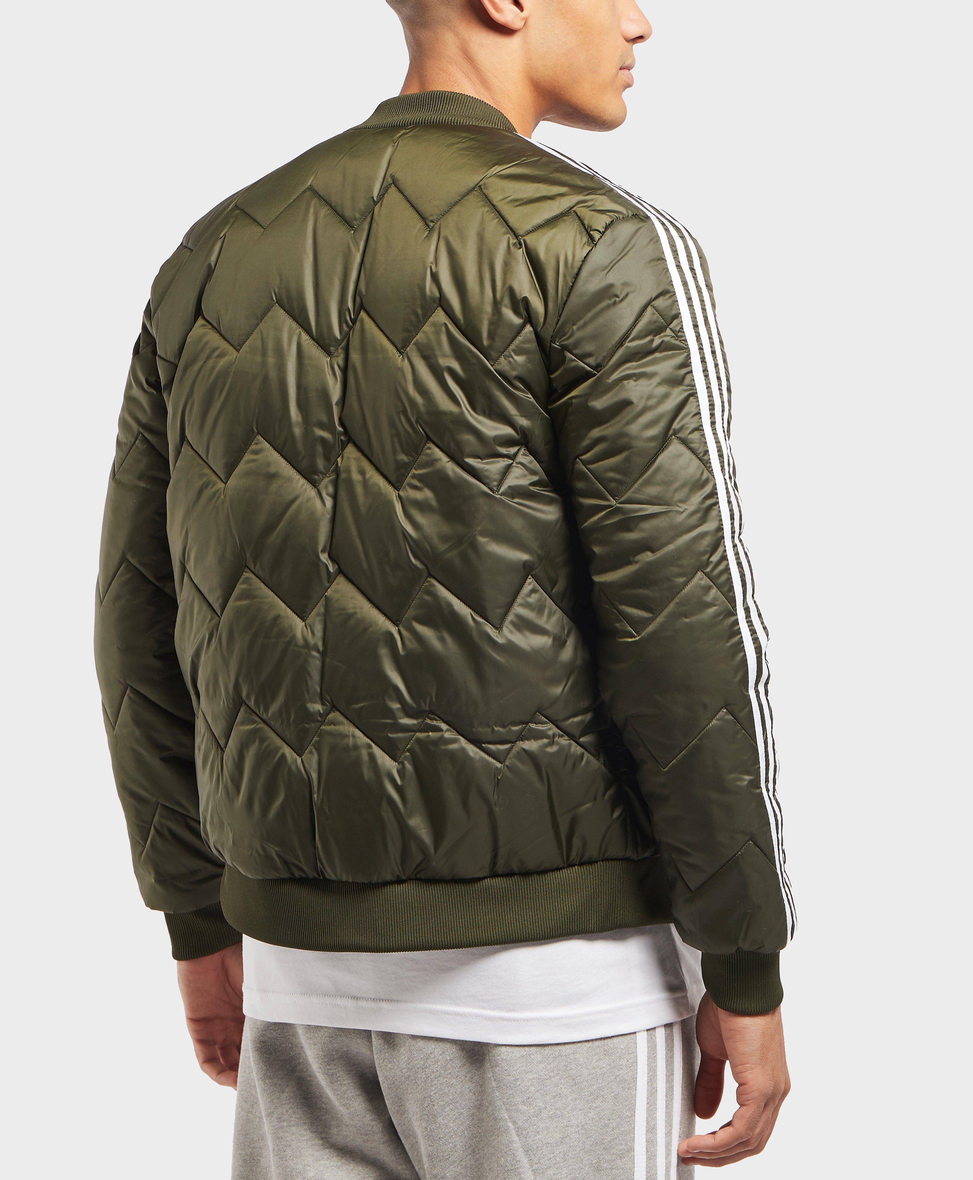 adidas quilted bomber jacket mens