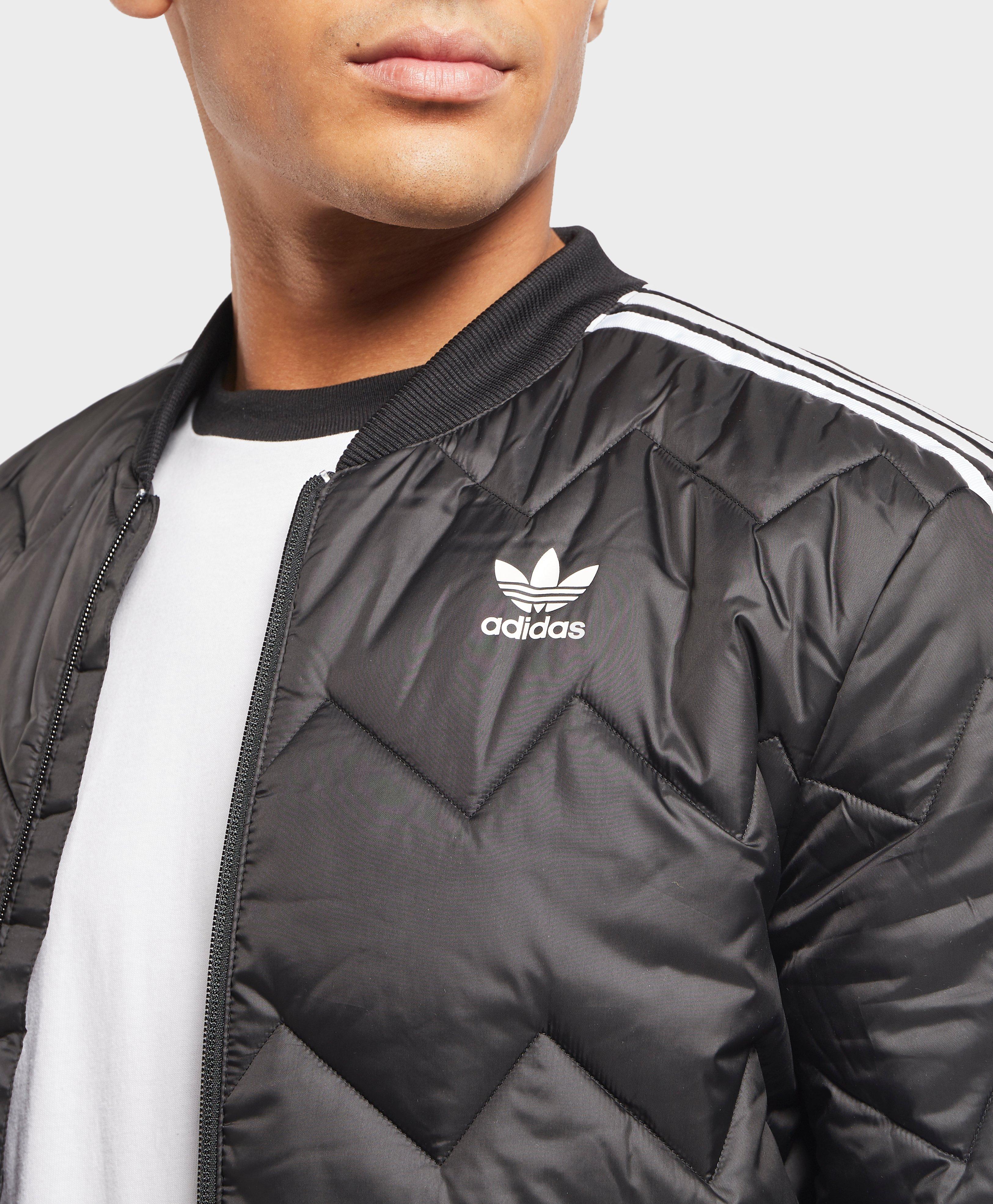 adidas quilted bomber jacket mens