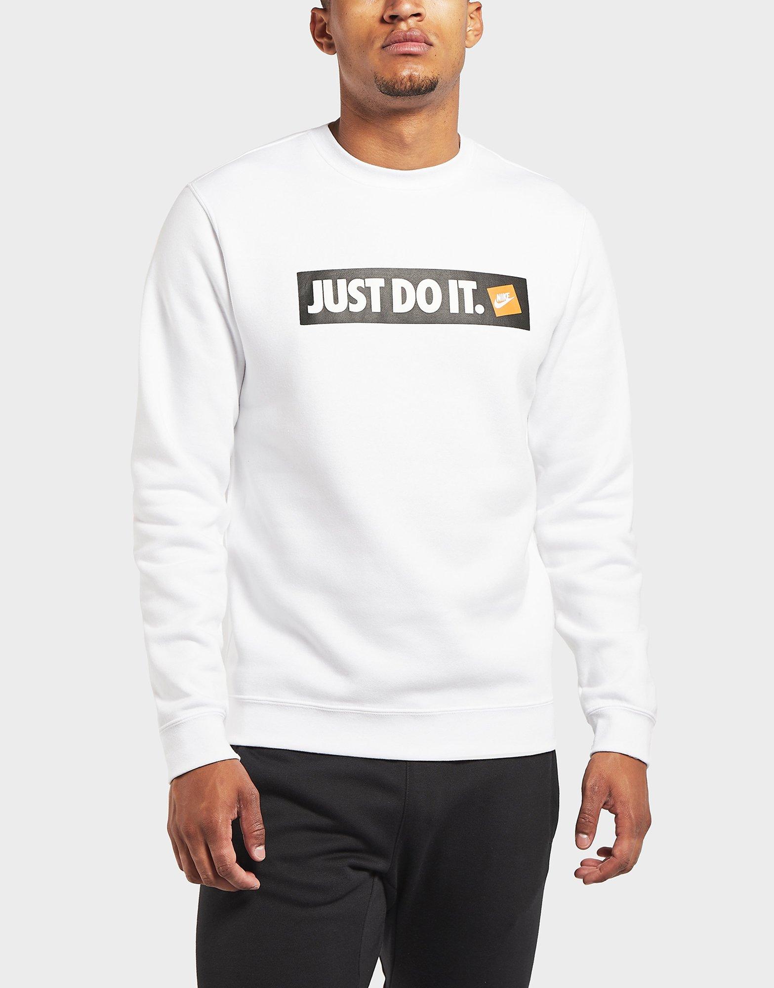 nike just do it logo sweatshirt