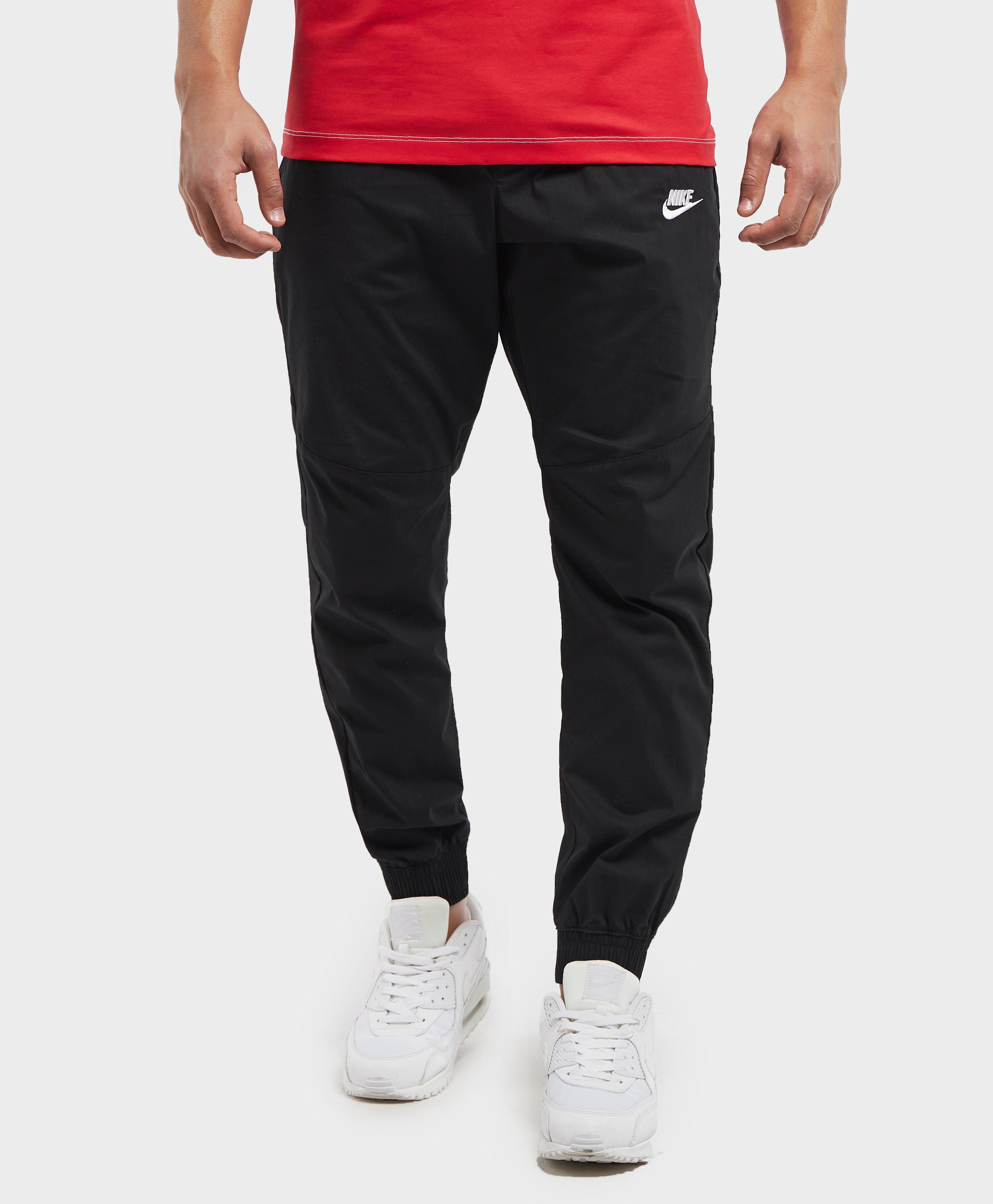 nike twill cuffed track pants black