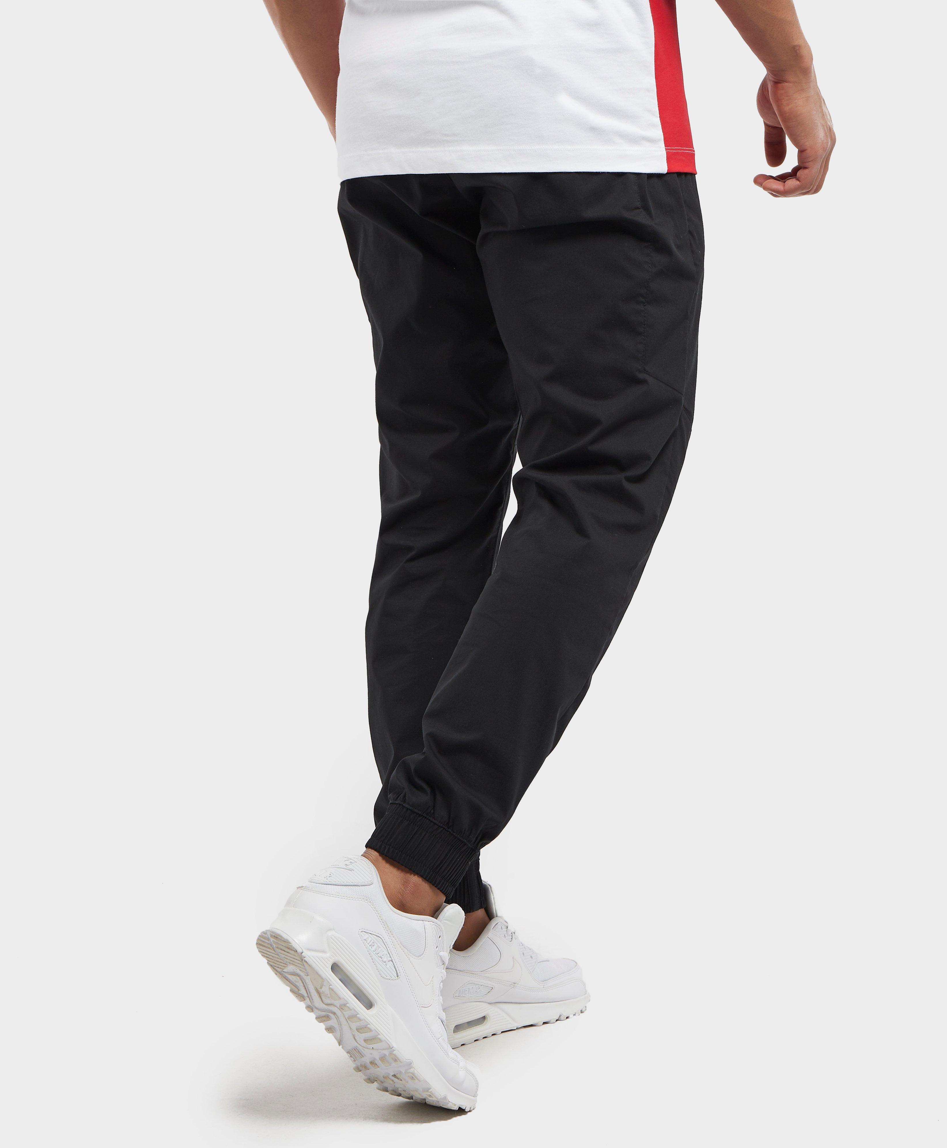 nike twill cuffed track pants black