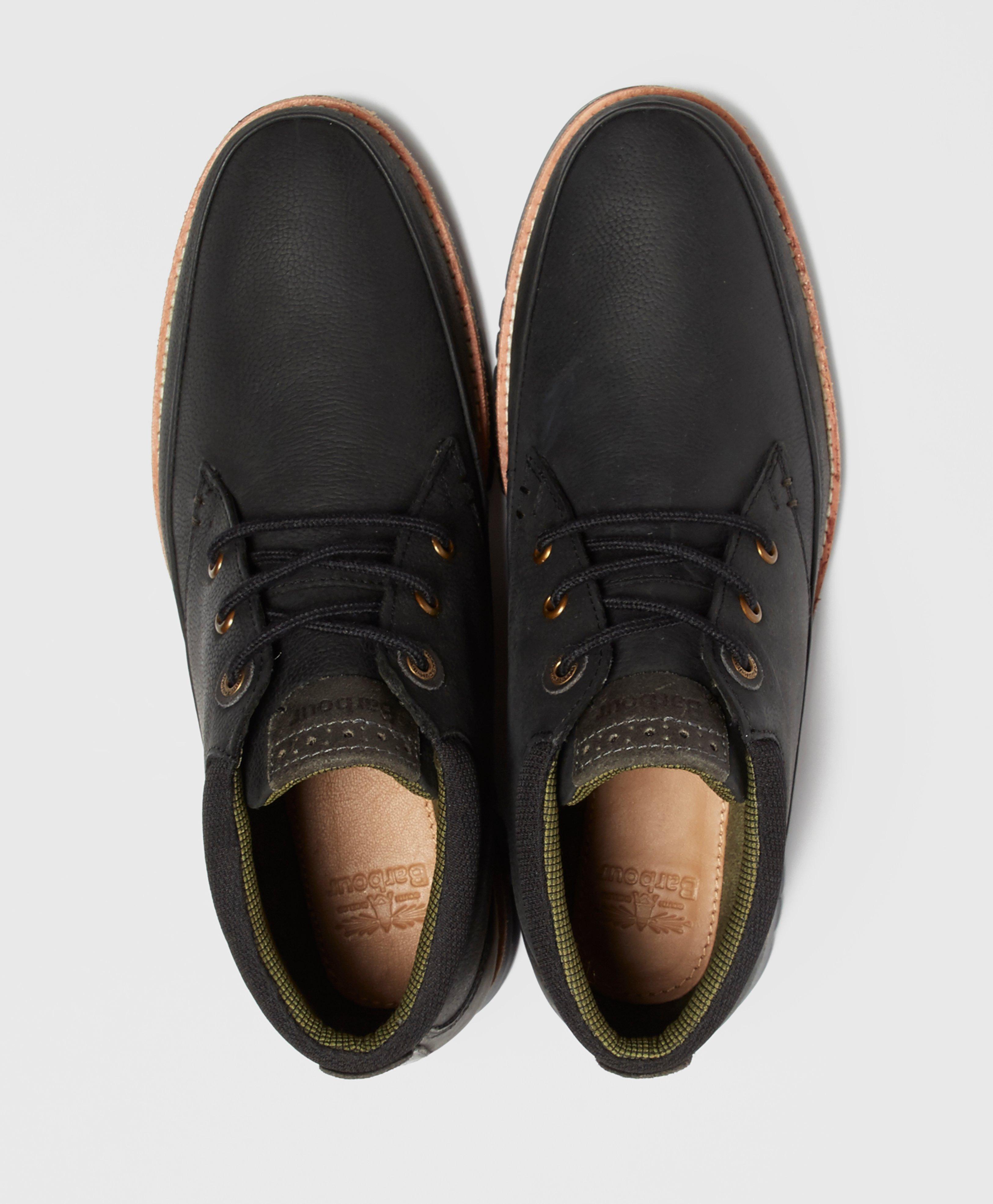 barbour black nelson chukka boot
