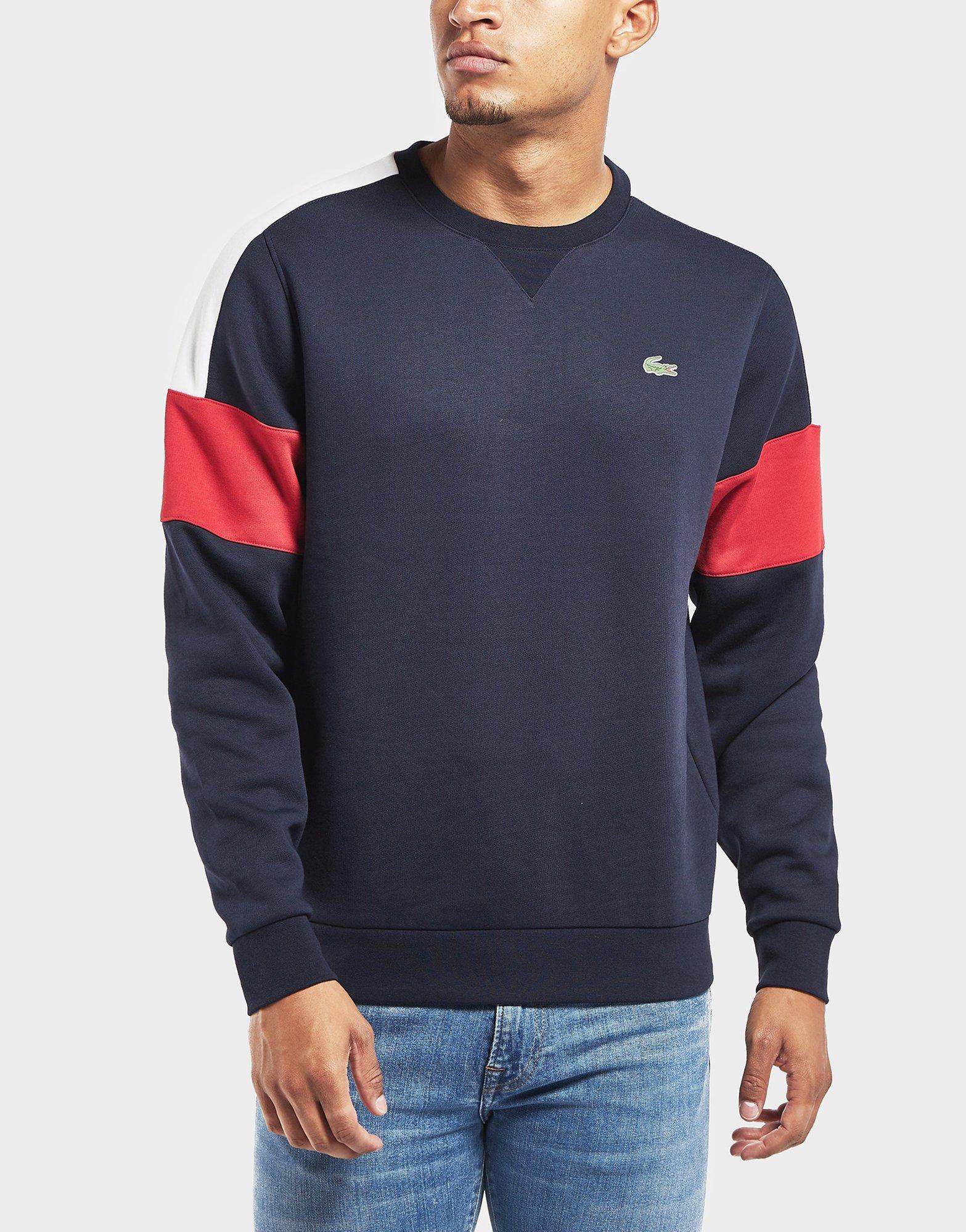 lacoste sport sleeve panel sweatshirt