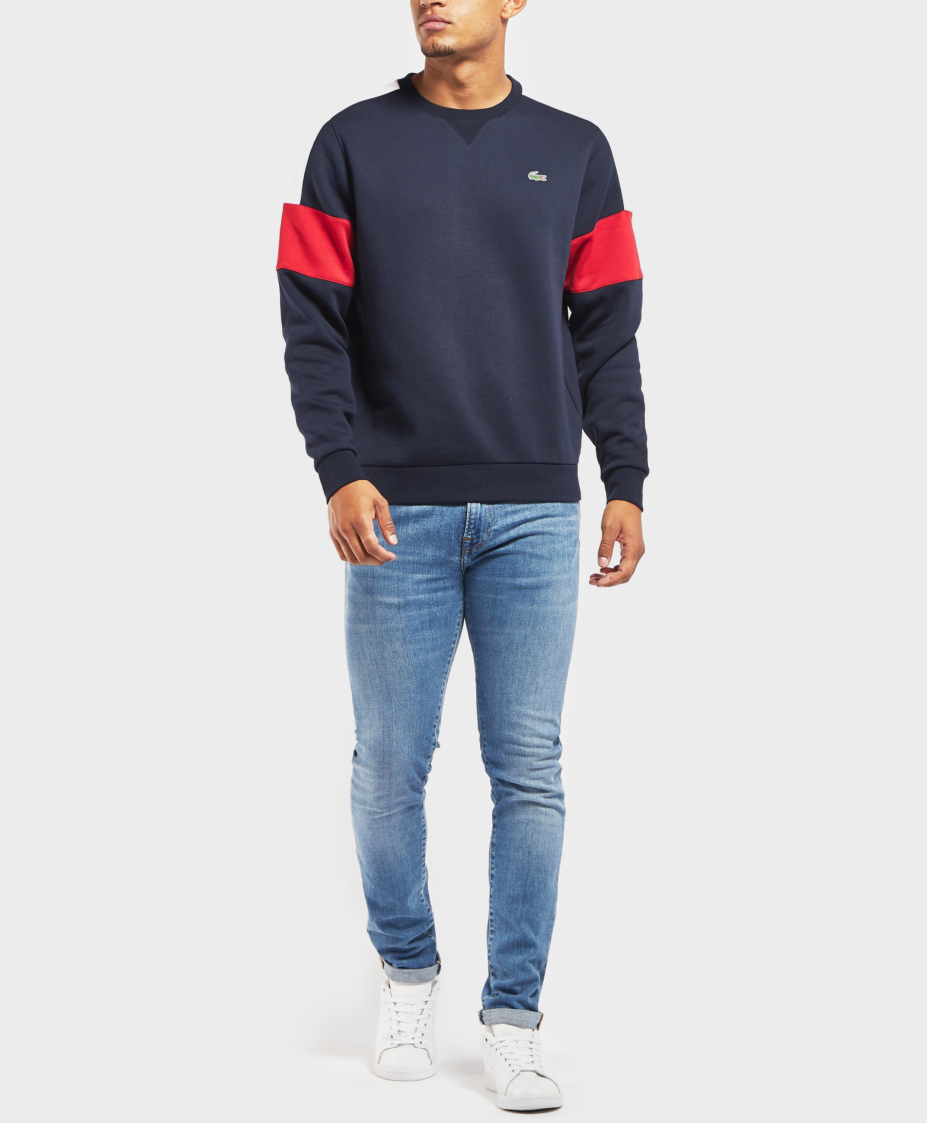 lacoste sport sleeve panel sweatshirt