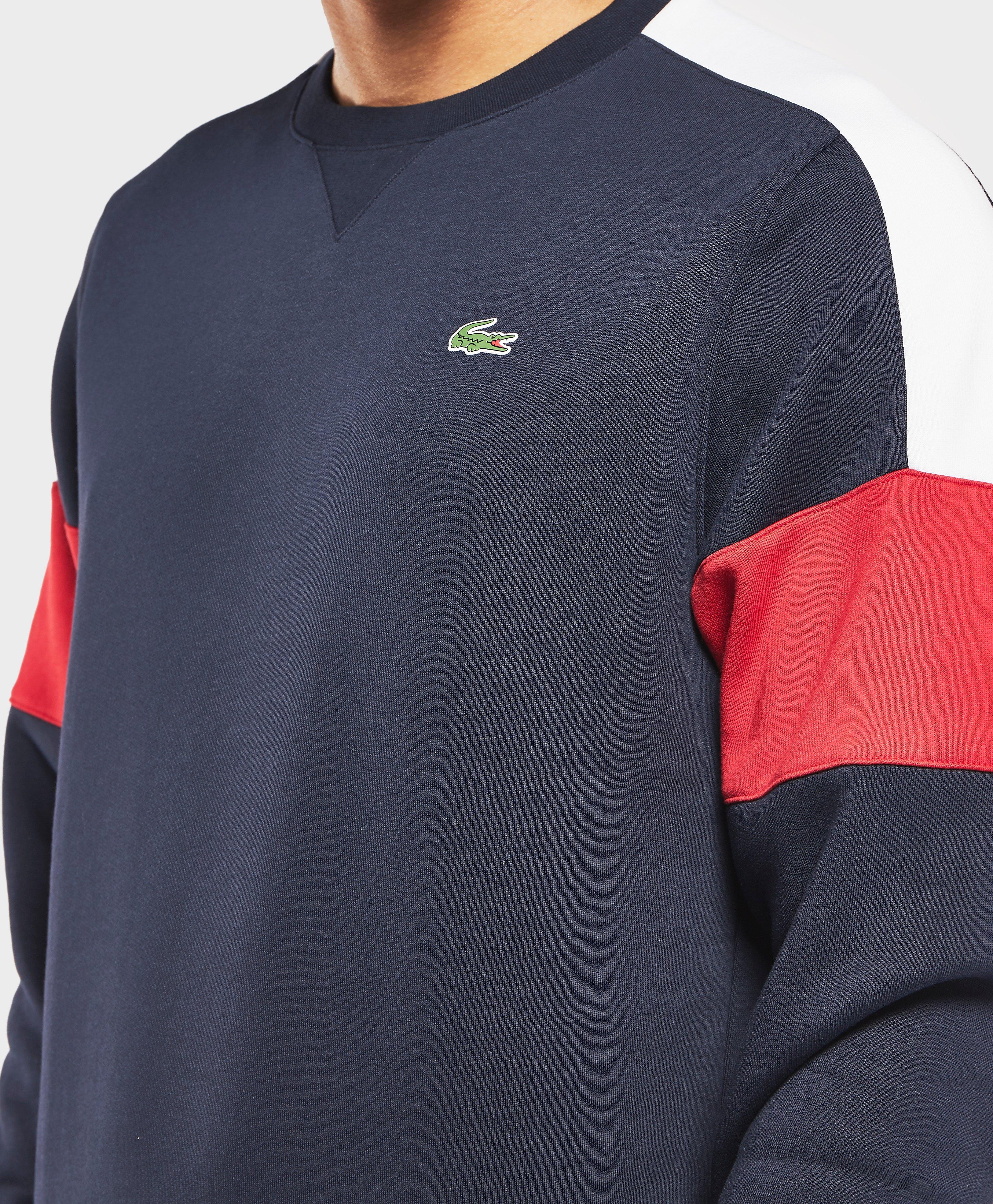 lacoste sport sleeve panel sweatshirt