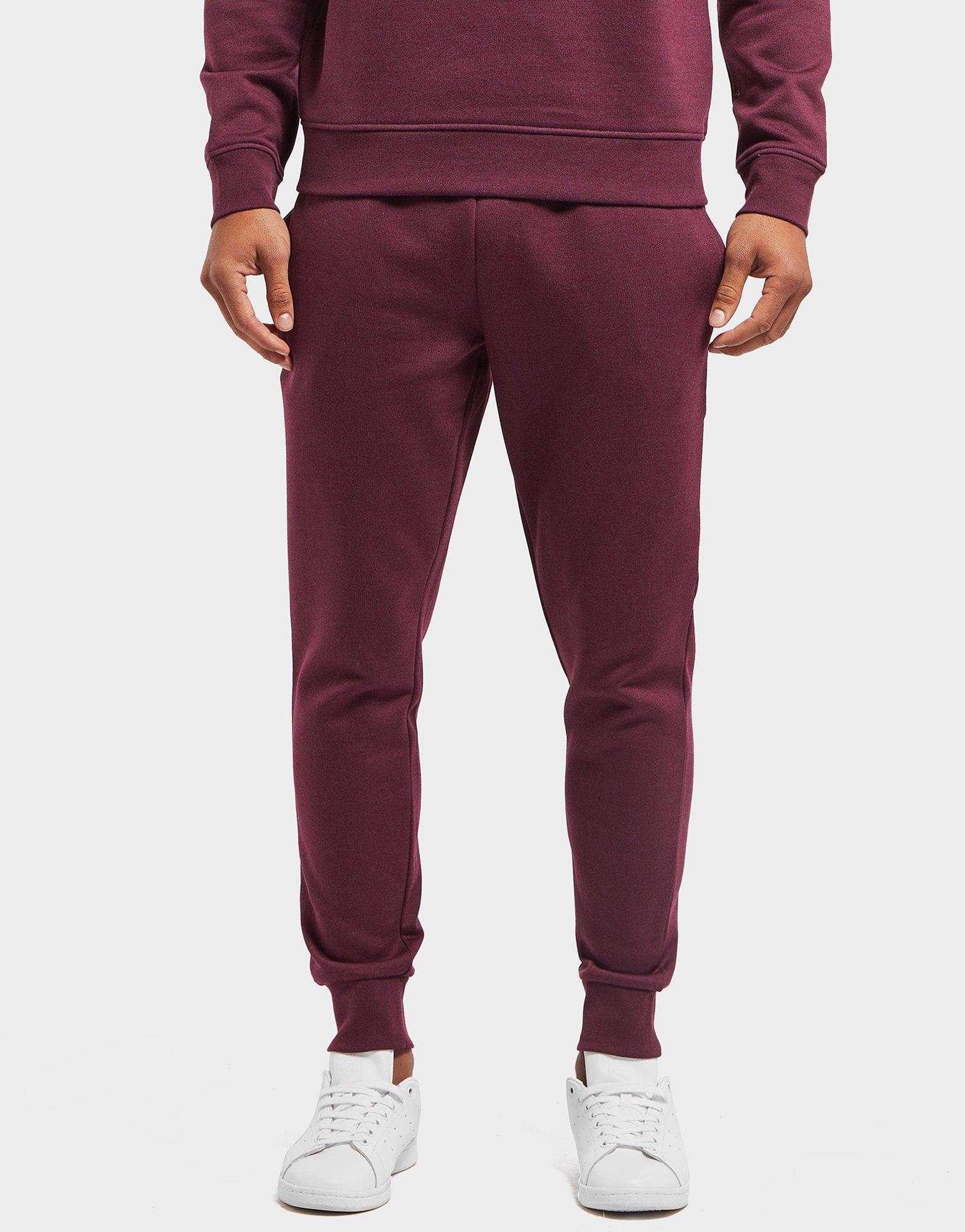 lacoste slim cuffed fleece track pants