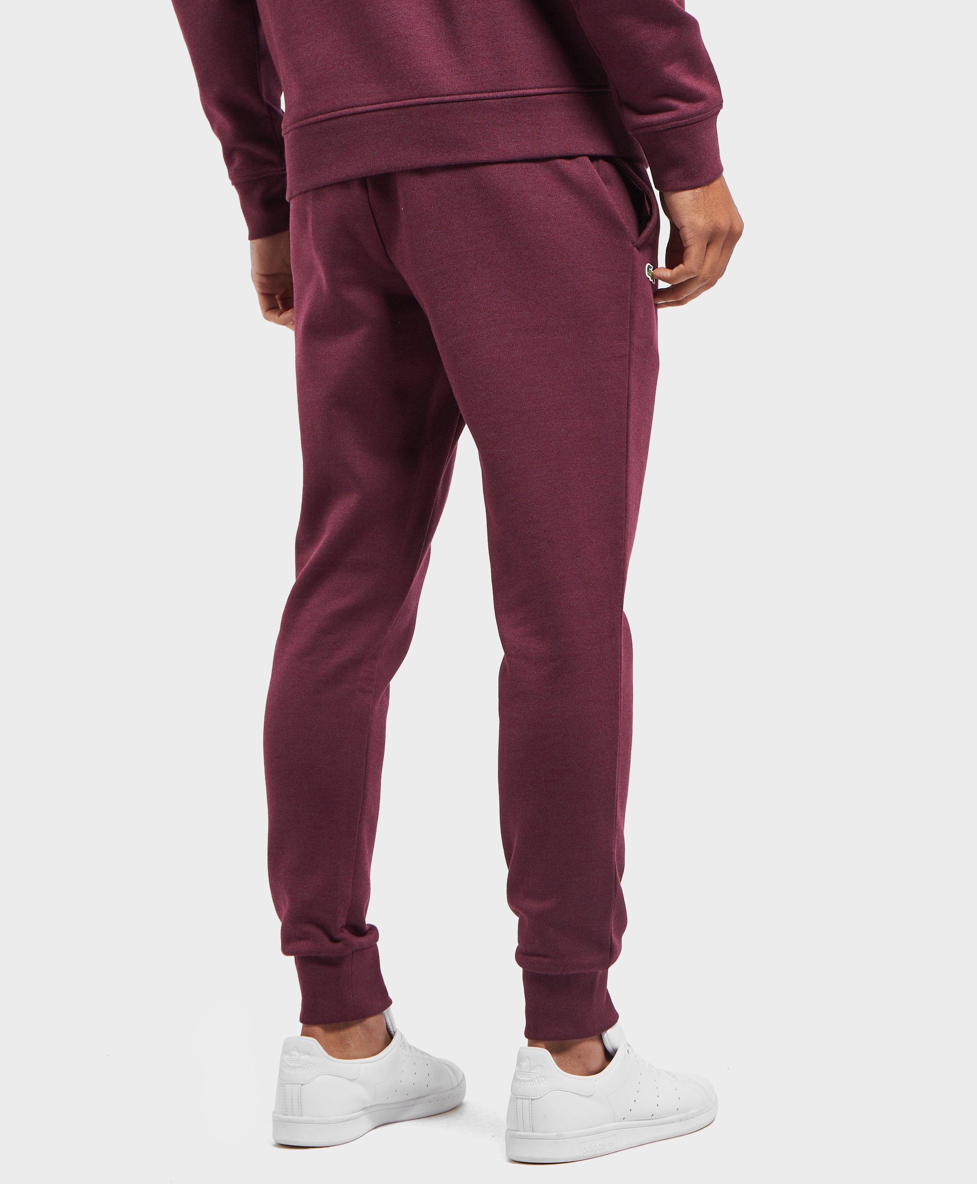 lacoste slim cuffed fleece track pants