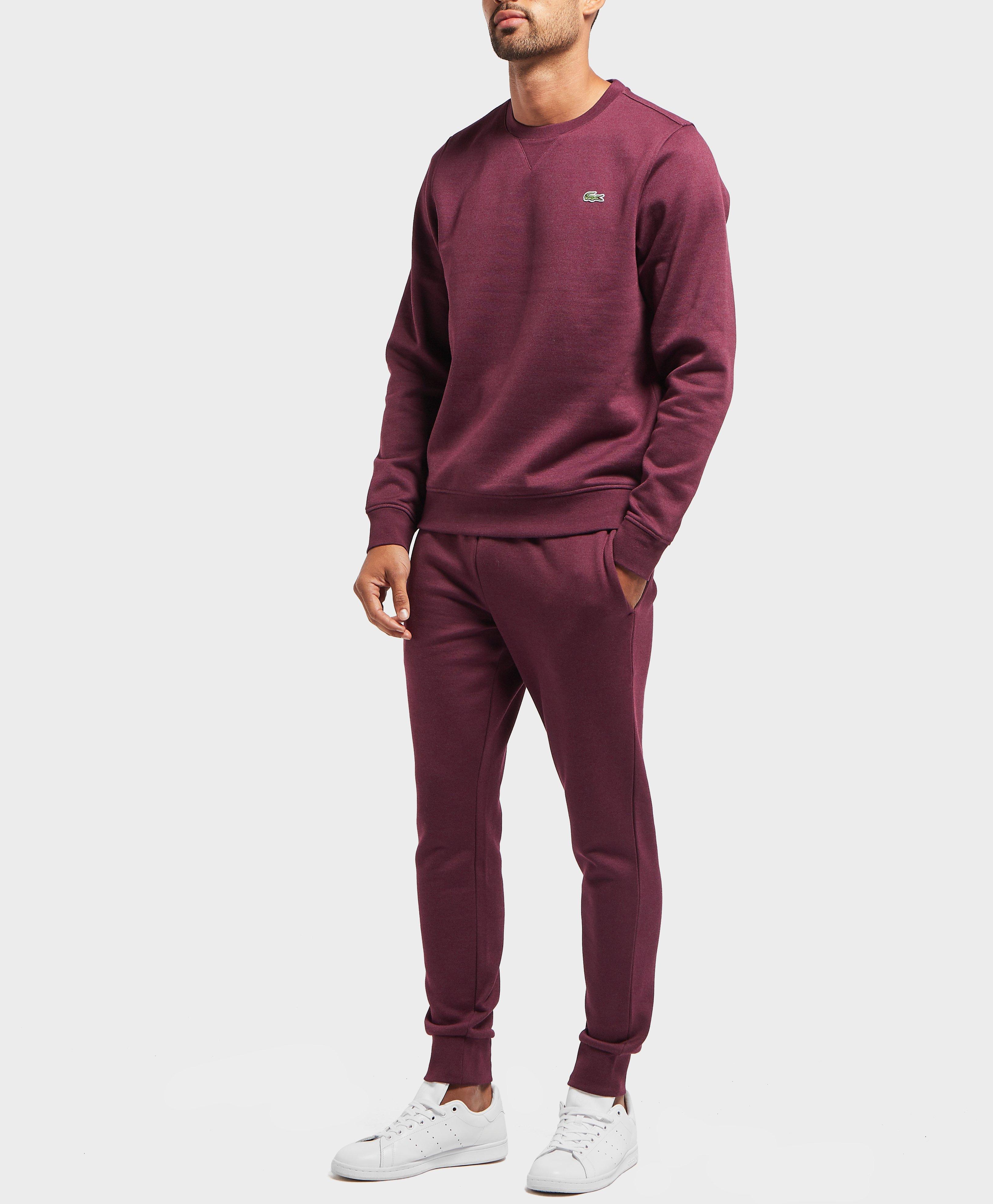 lacoste slim cuffed fleece track pants