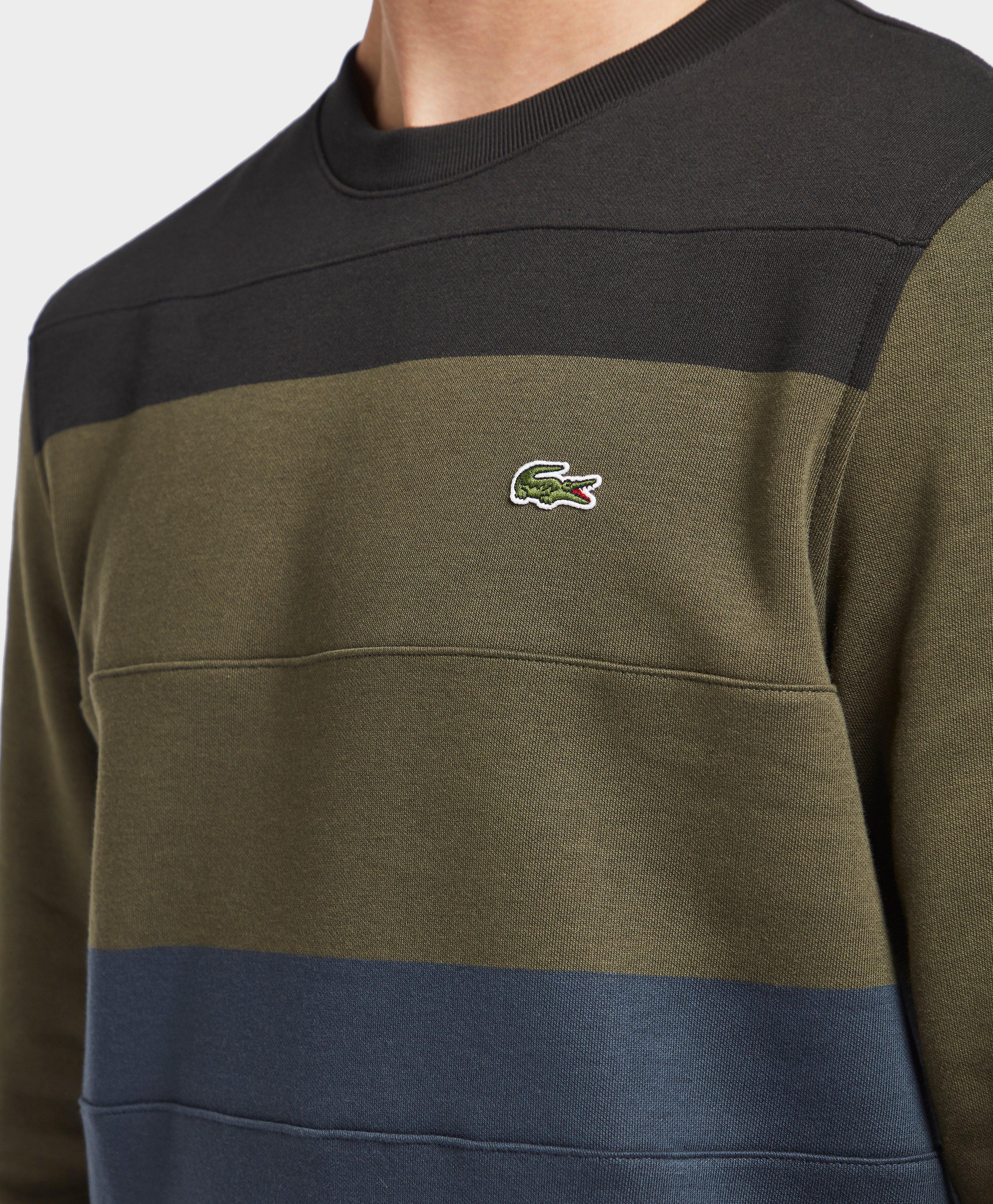 lacoste block crew sweatshirt