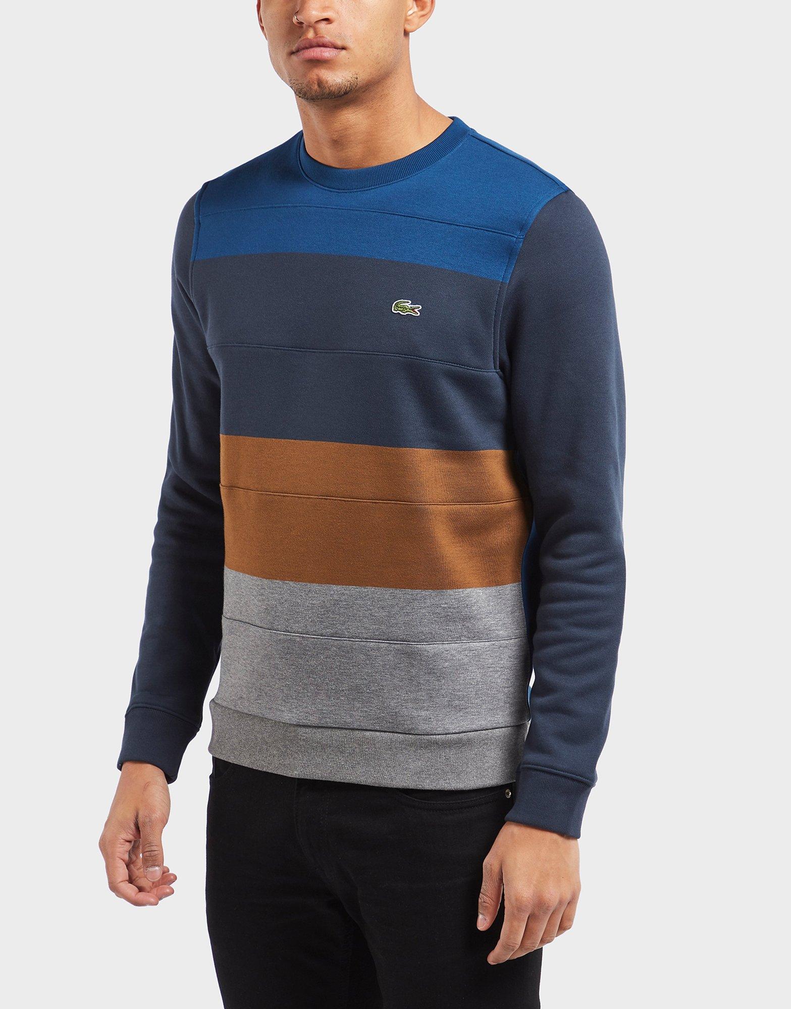 lacoste block crew sweatshirt