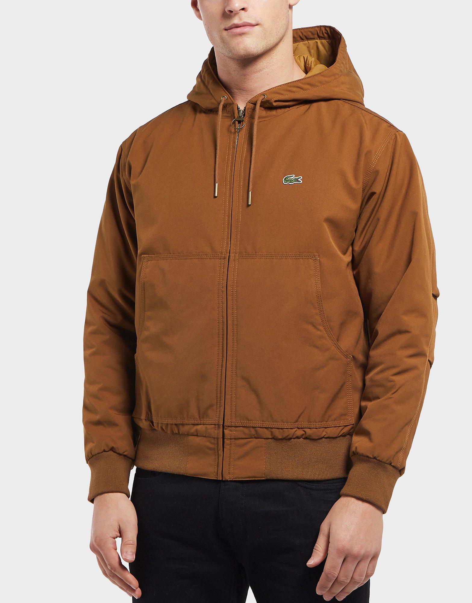 lacoste quilted bomber jacket