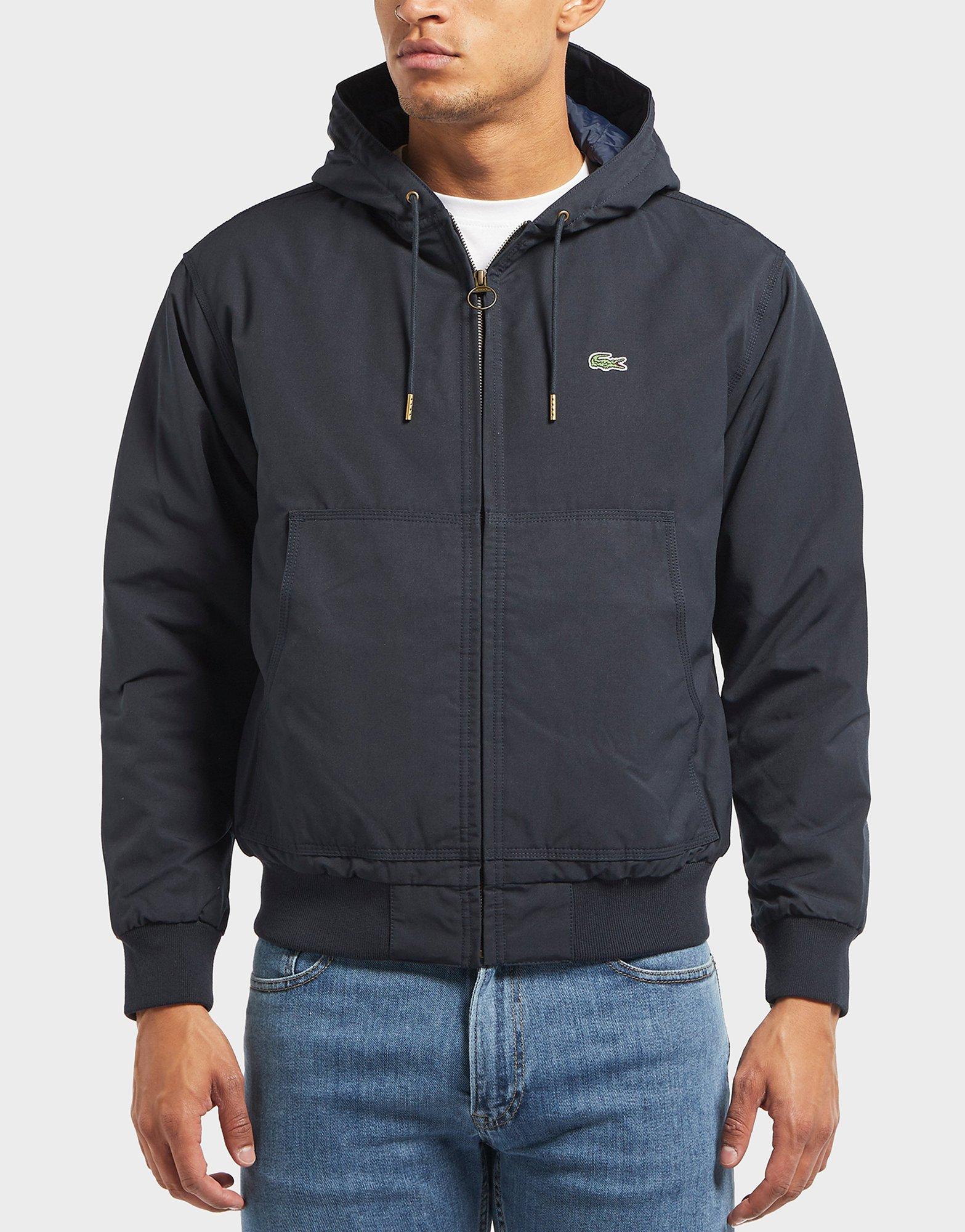 lacoste quilted bomber jacket