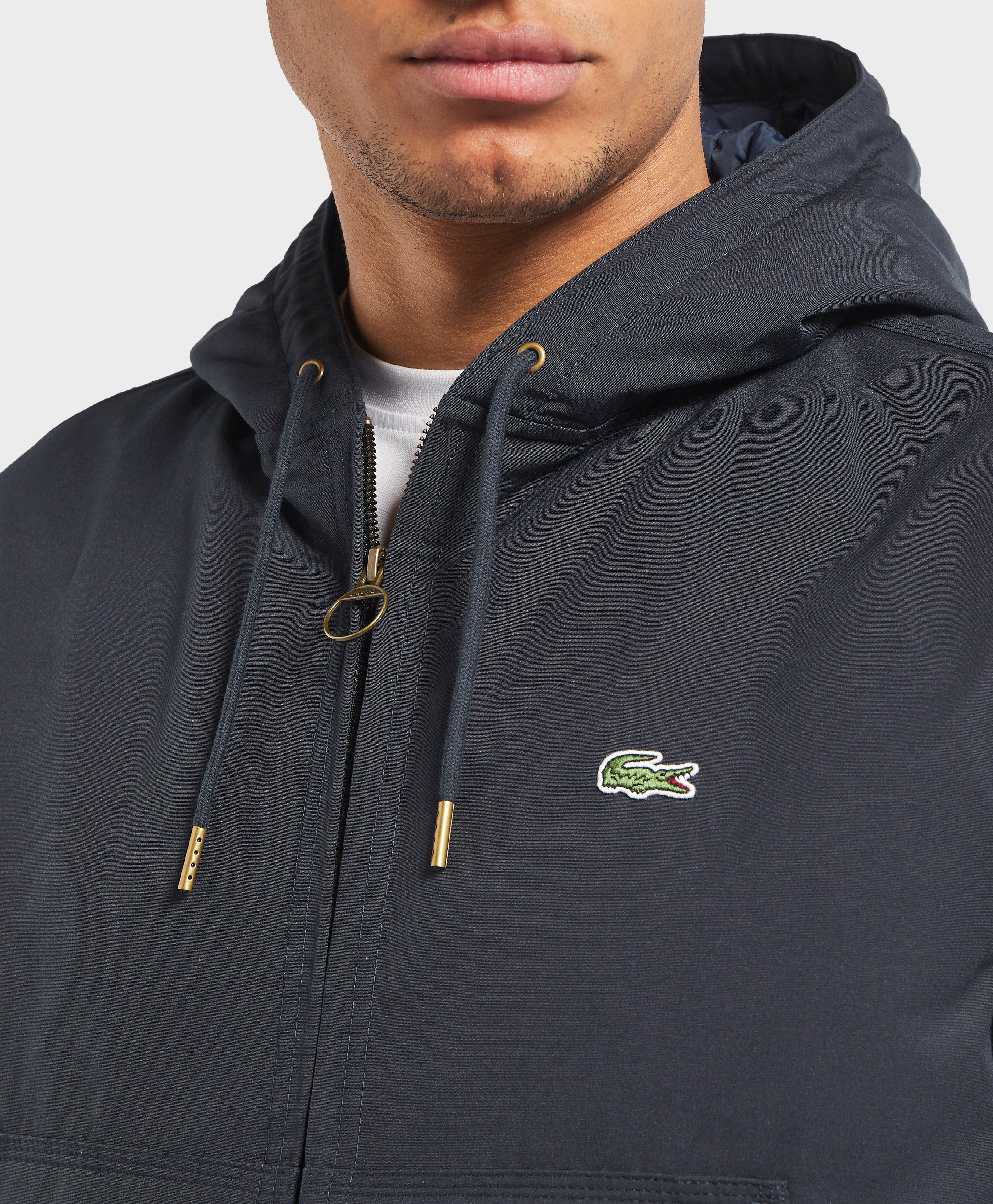 lacoste hooded bomber jacket