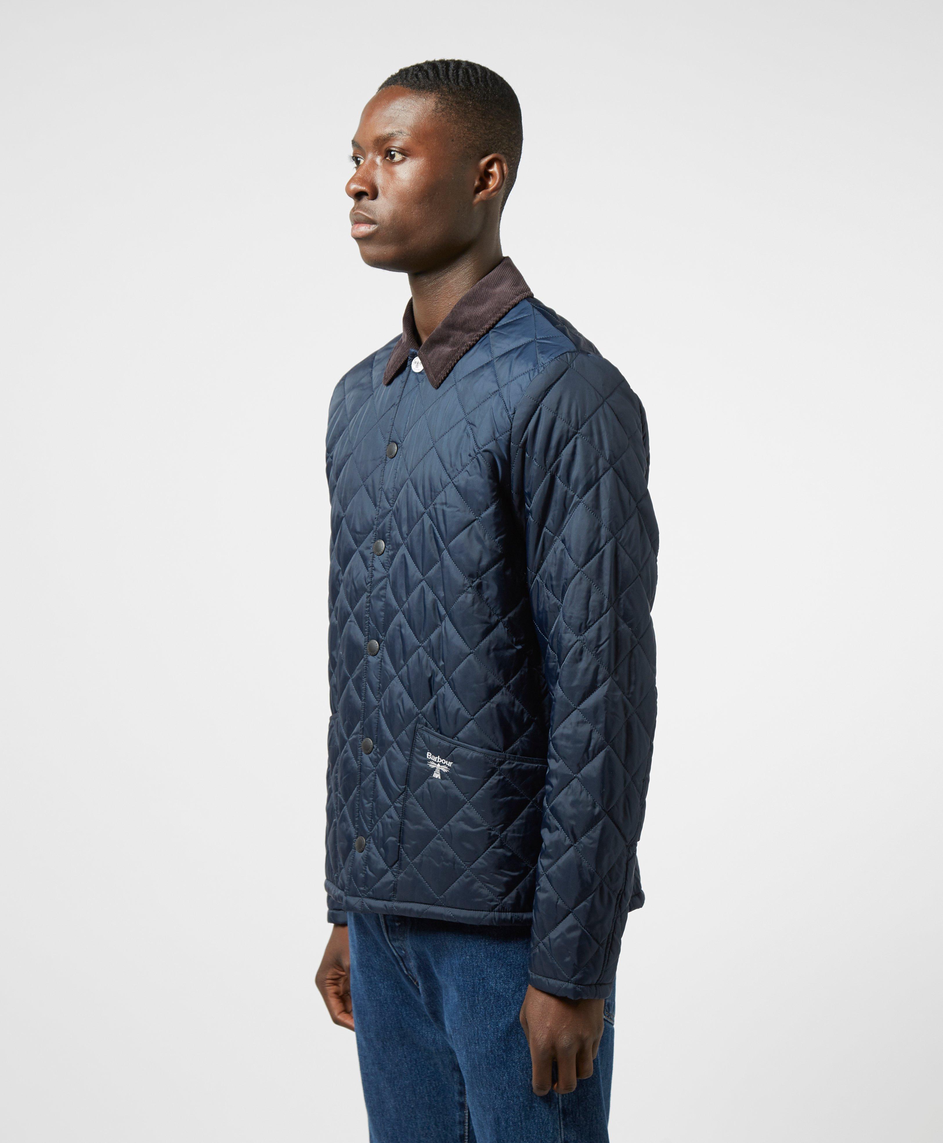 barbour quilted navy jacket