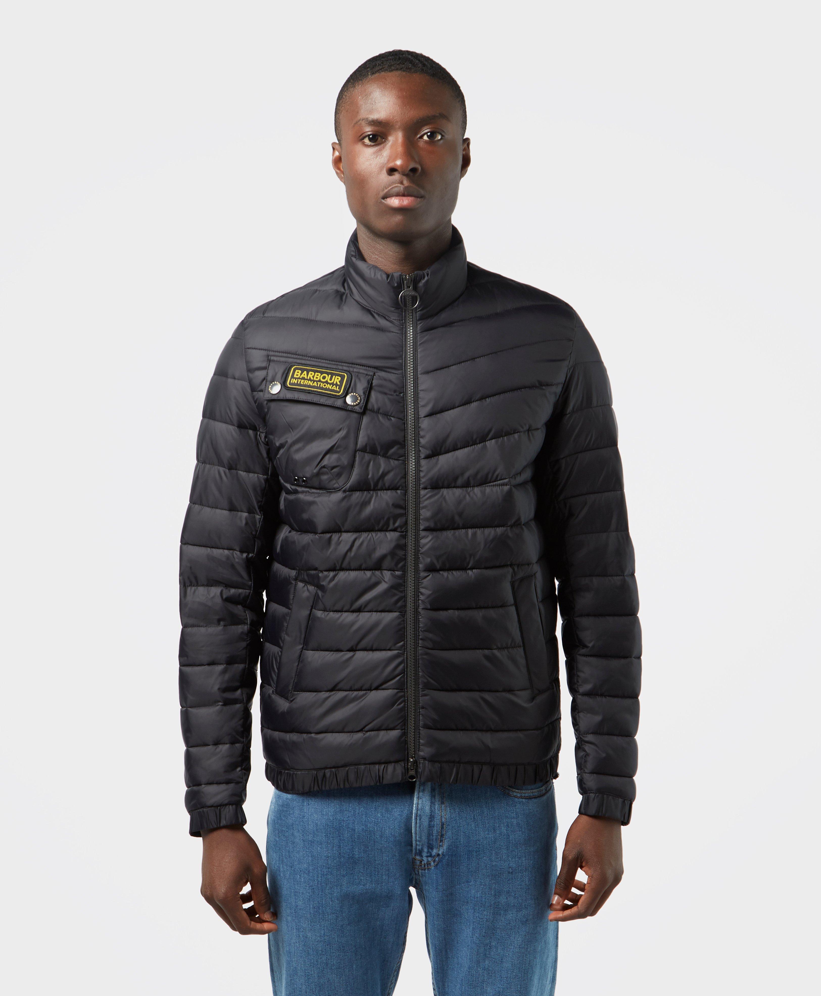 barbour international chain quilted jacket
