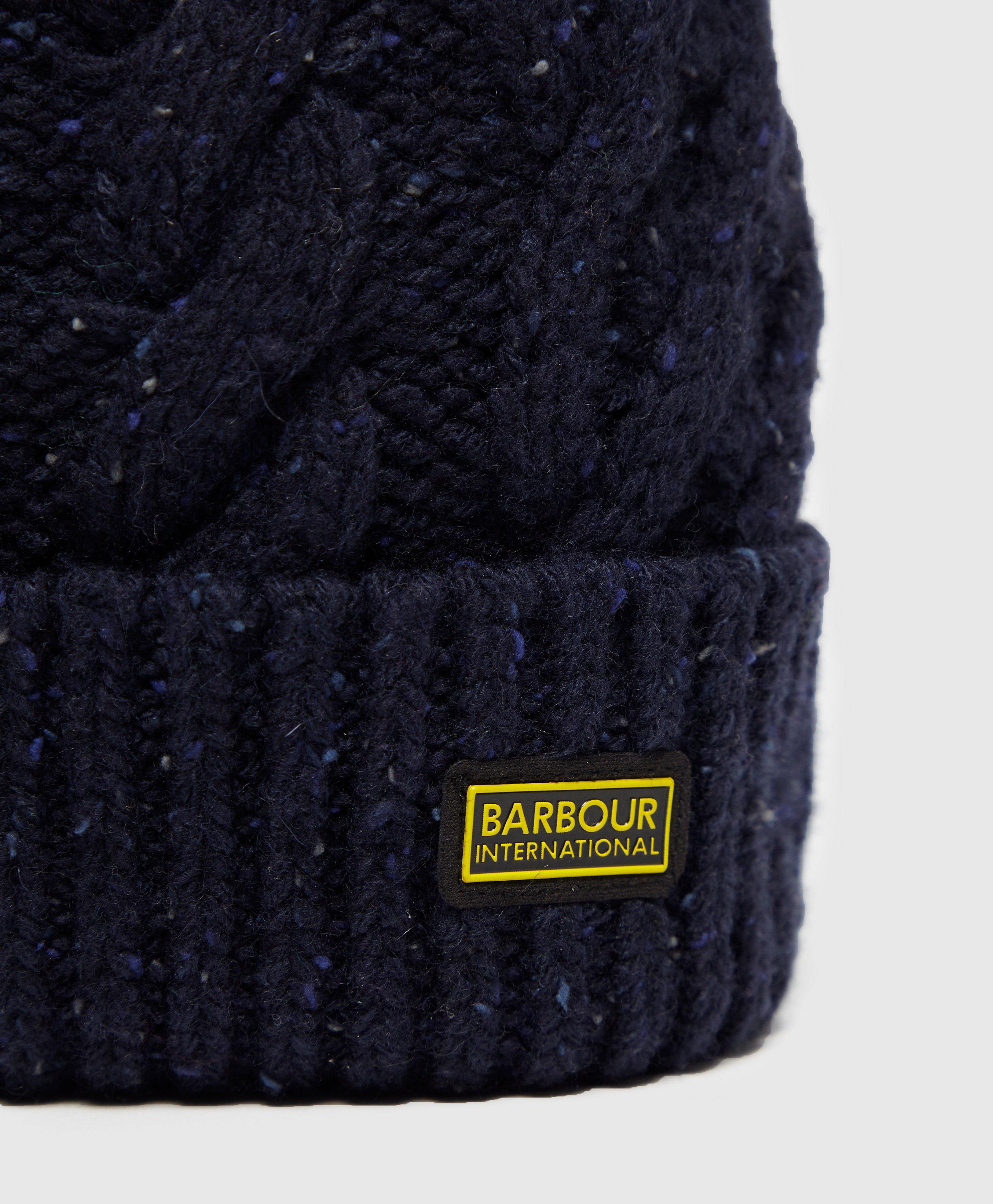 black barbour bobble hat