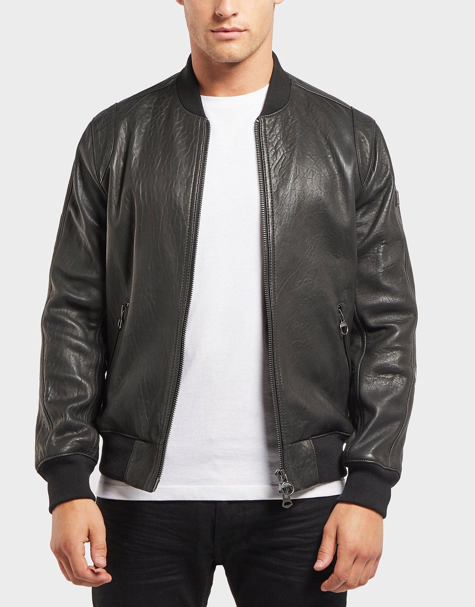 boss josiah leather jacket