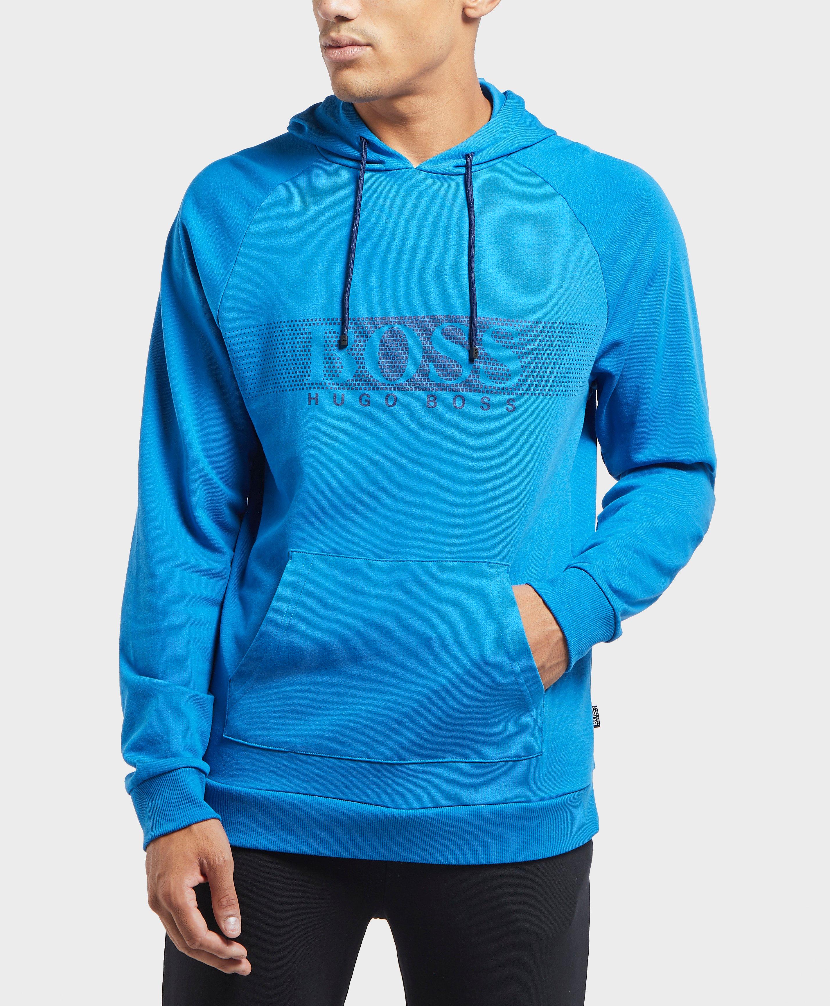 boss panel logo overhead hoodie