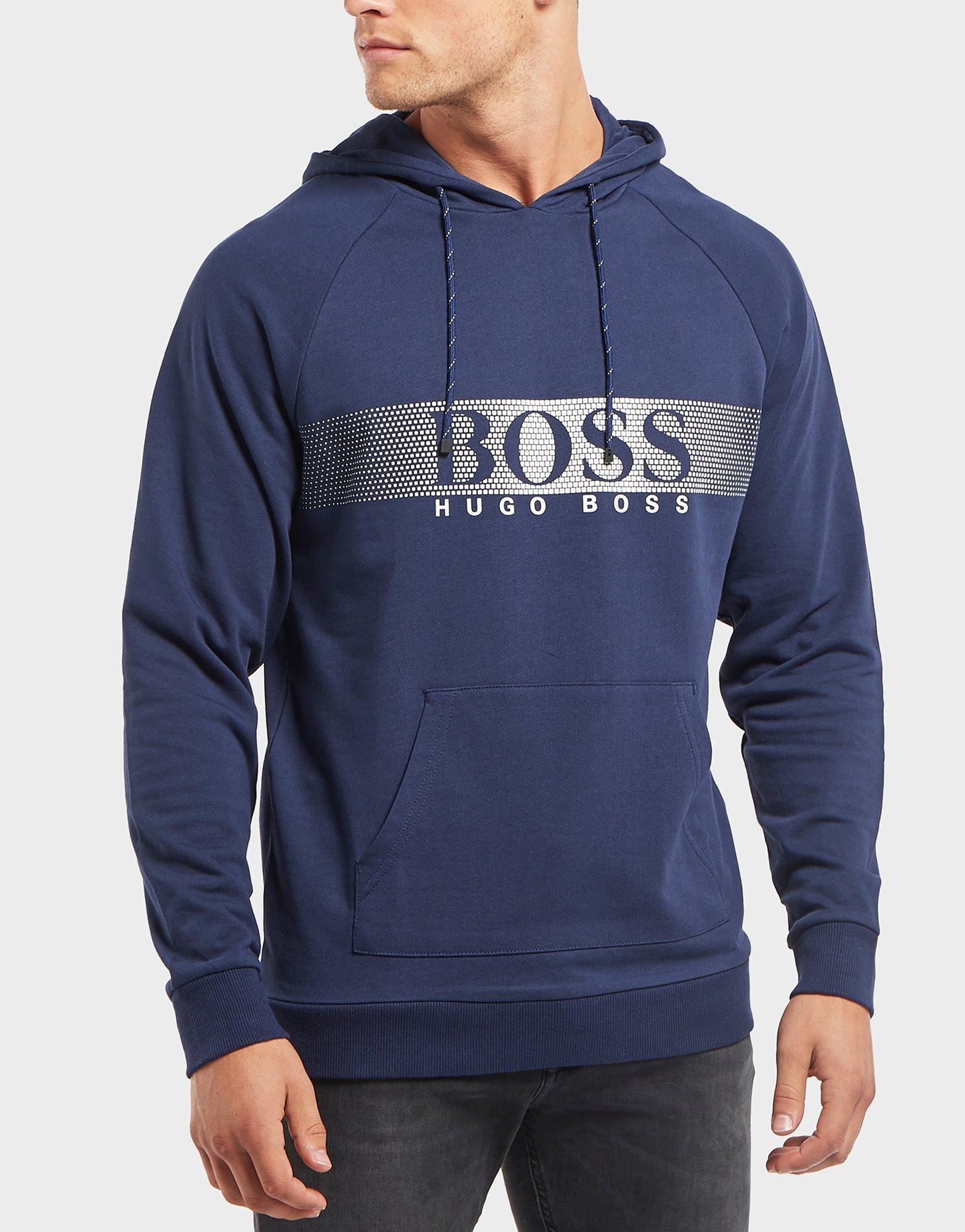 boss panel logo overhead hoodie