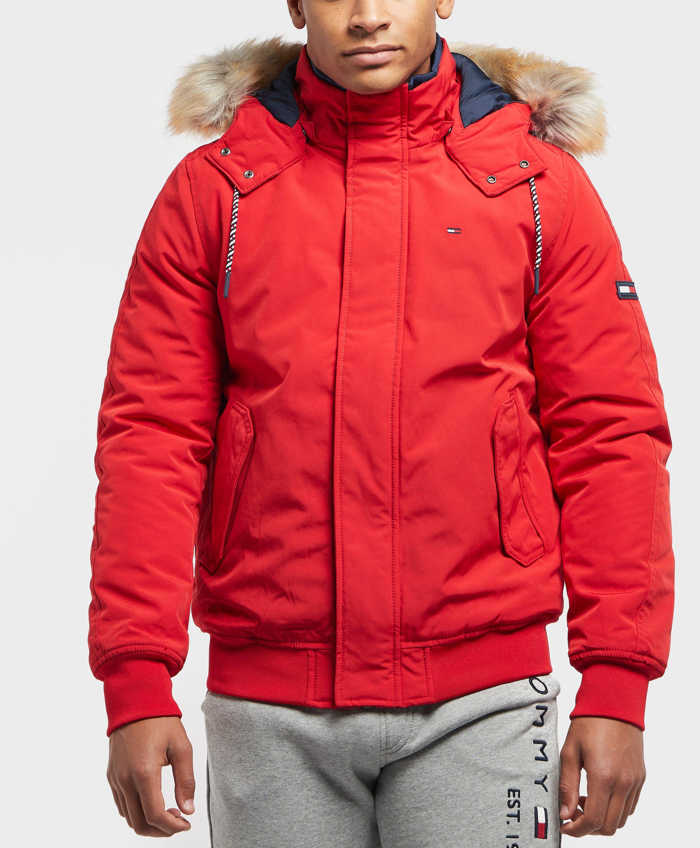 tommy jeans tech padded bomber parka jacket
