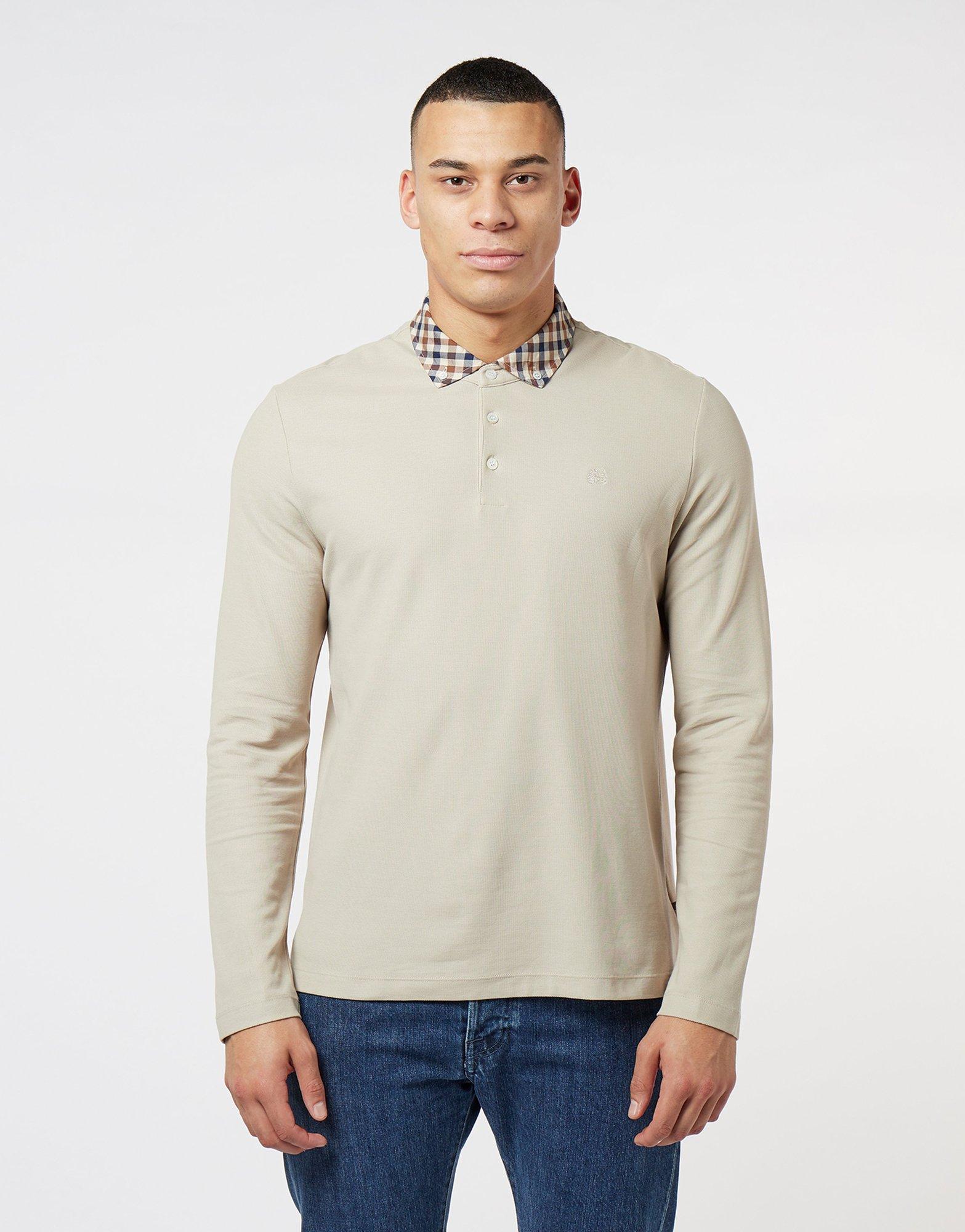 aquascutum polo long sleeve