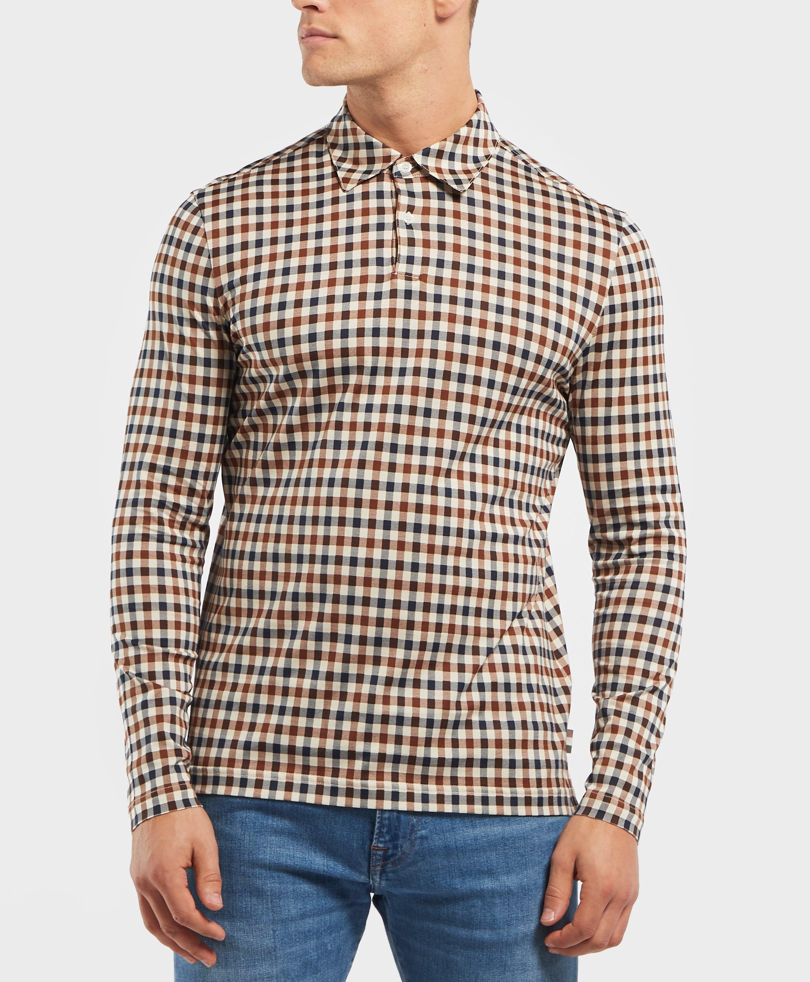 aquascutum polo long sleeve