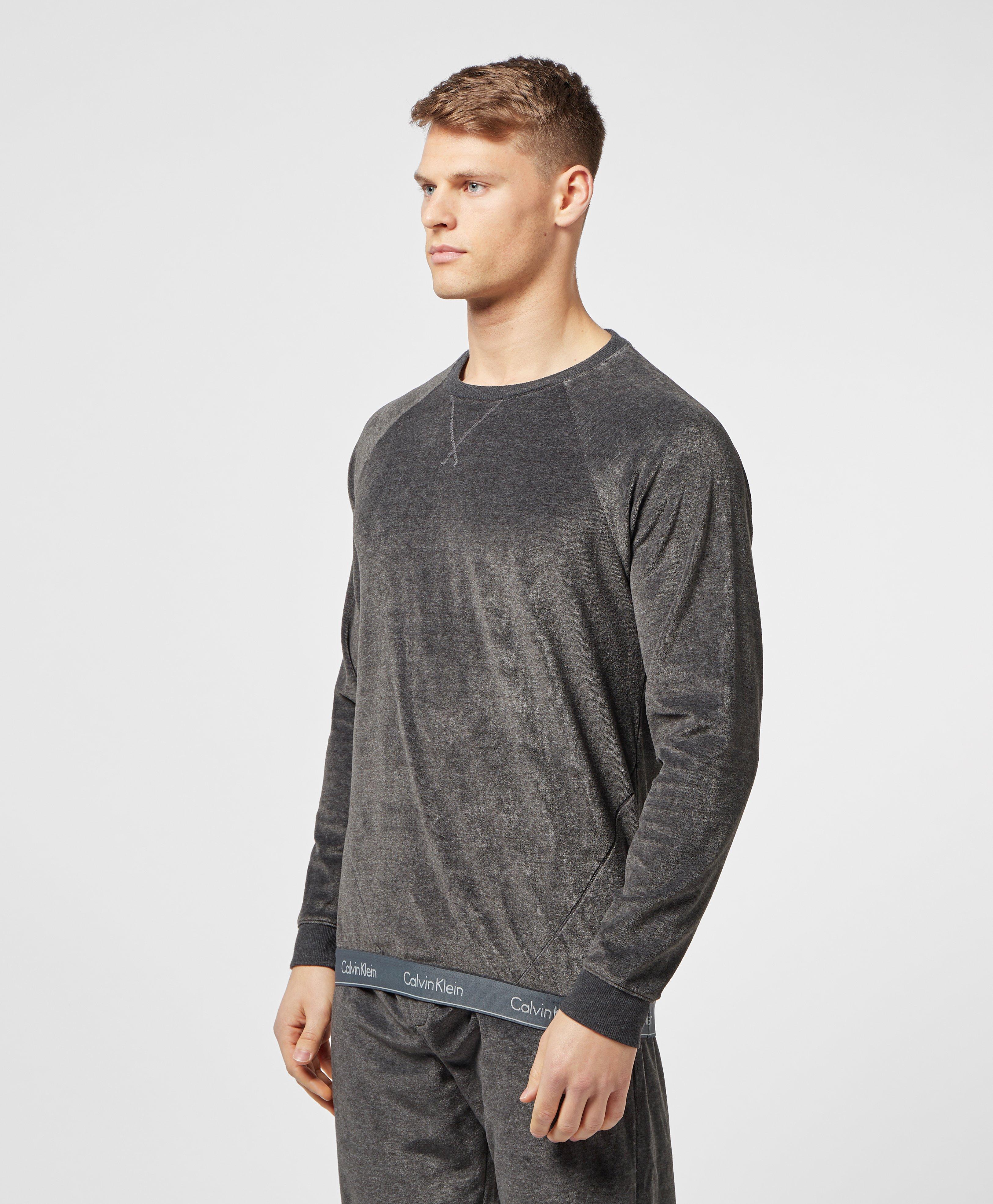 calvin klein velour sweatshirt