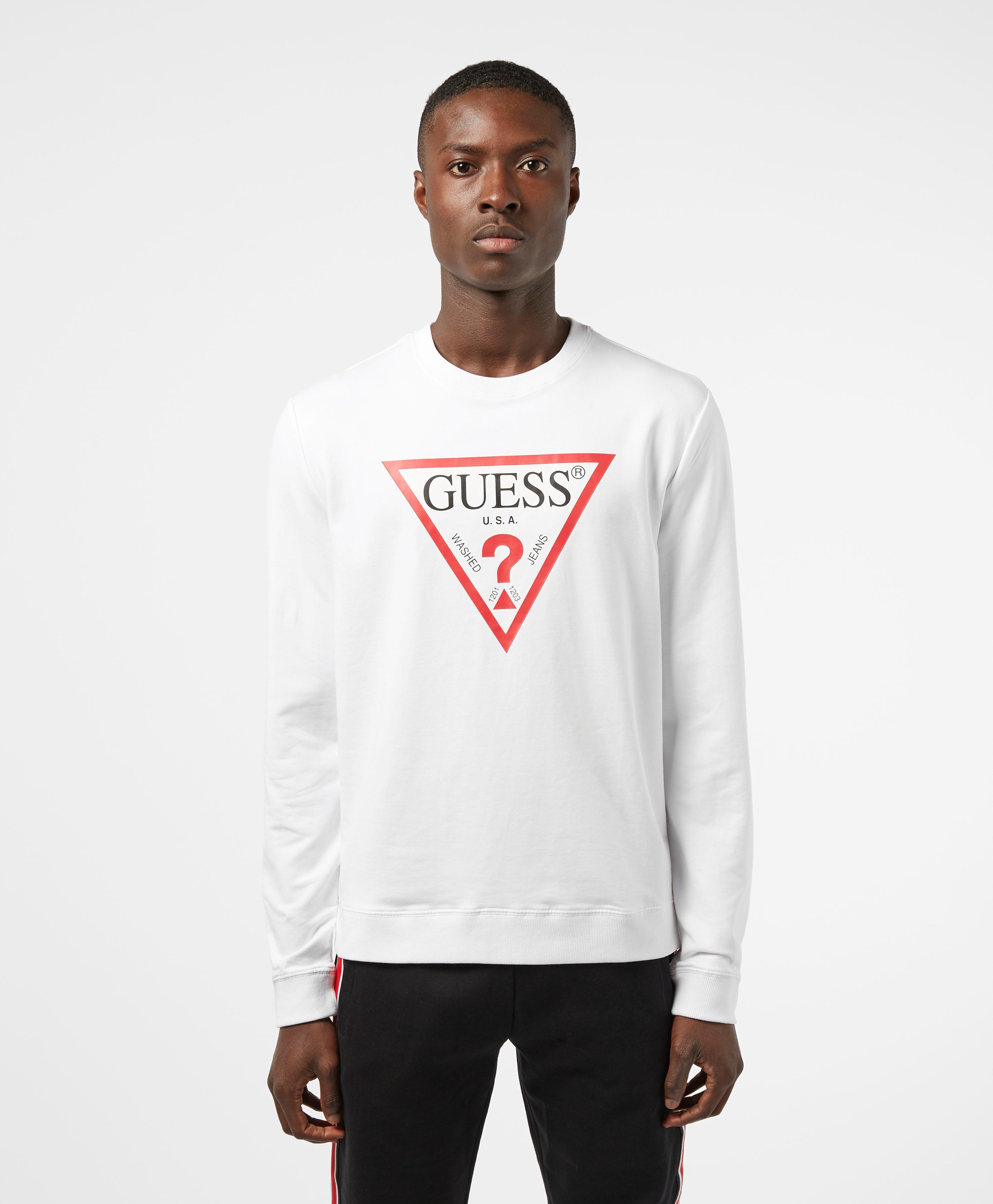 guess triangle logo sweatshirt