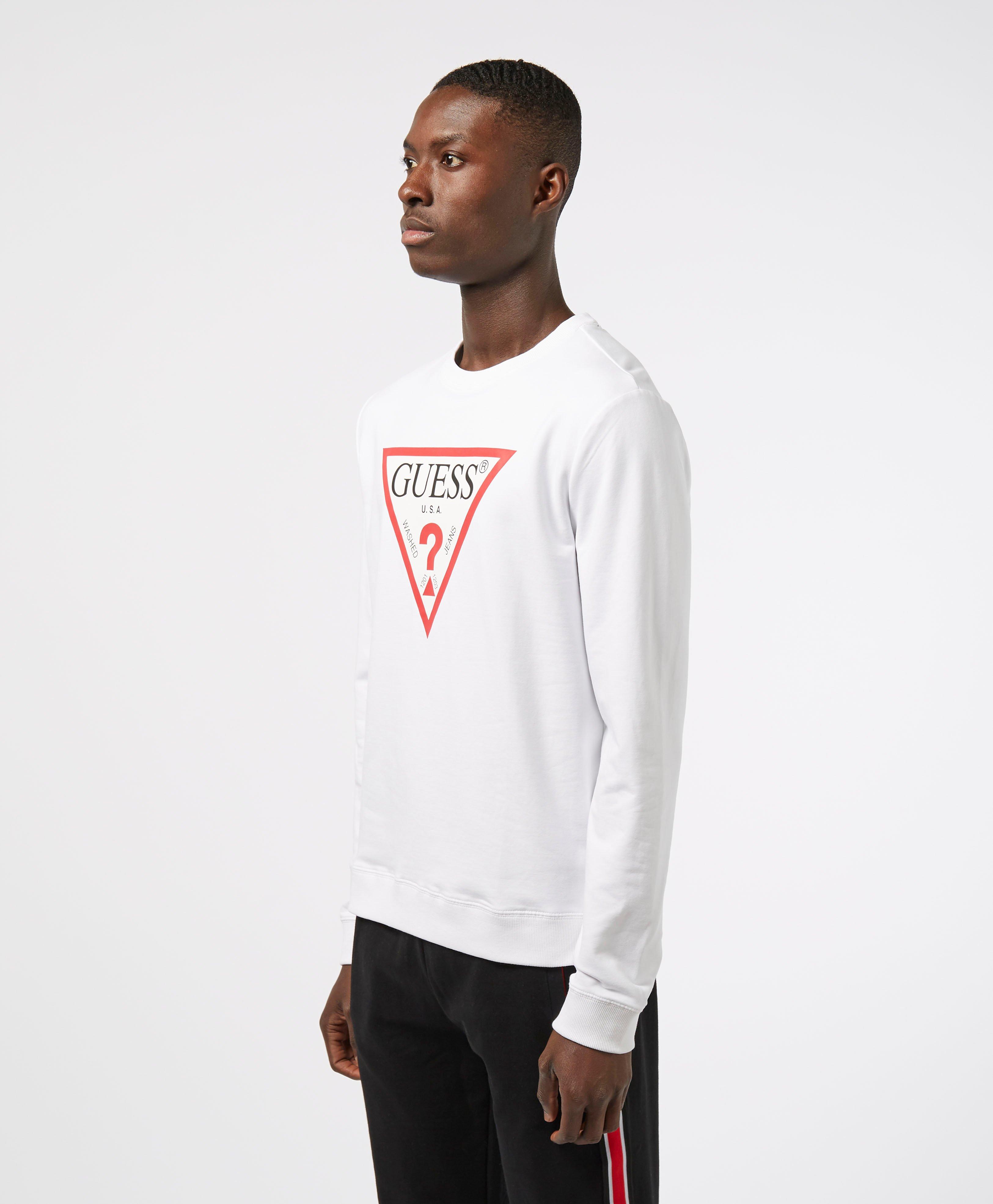 guess triangle logo sweatshirt