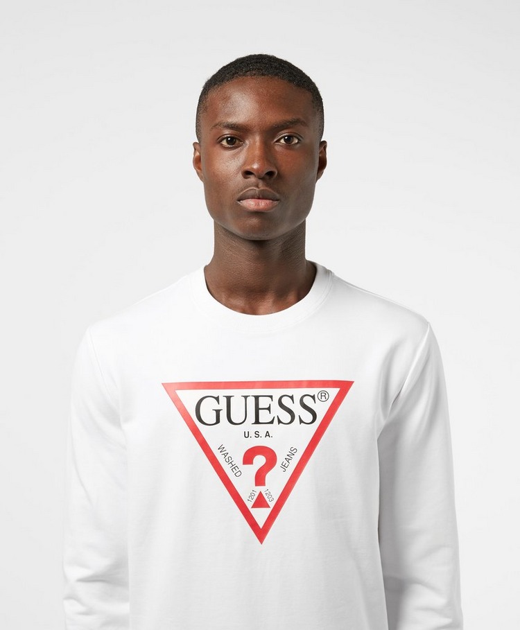 guess triangle logo sweatshirt